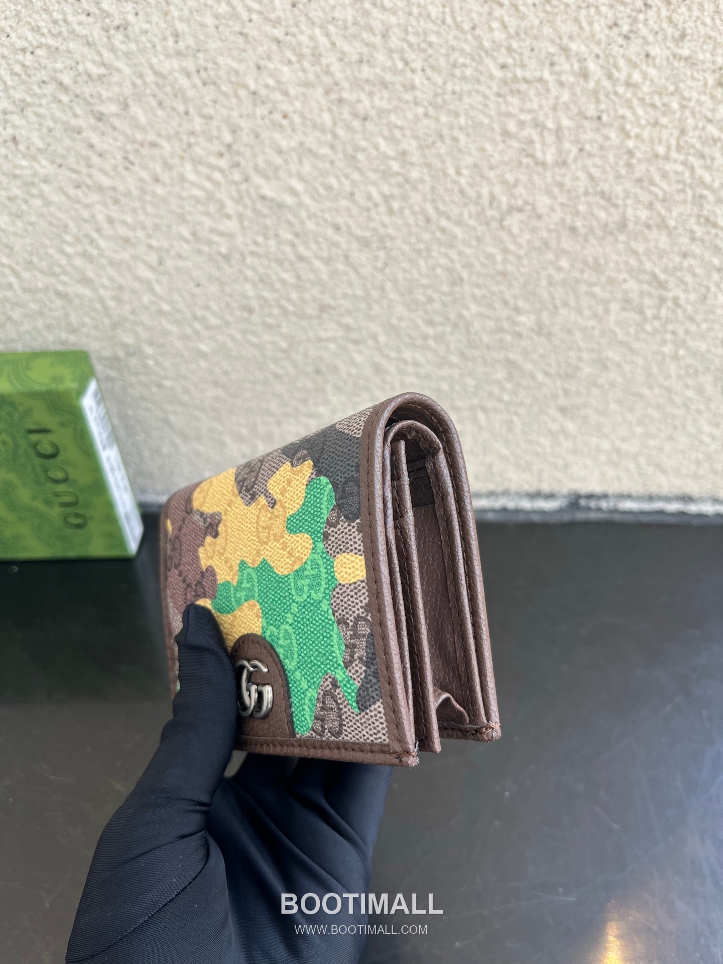 Gucci Ophidia GG Supreme PVC Wallet with Double G Logo Web Stripe Detail 구찌 오피디아 GG 수프림 PVC 더블 G 로고 웹 스트라이프 반지갑 838487 10cm 5