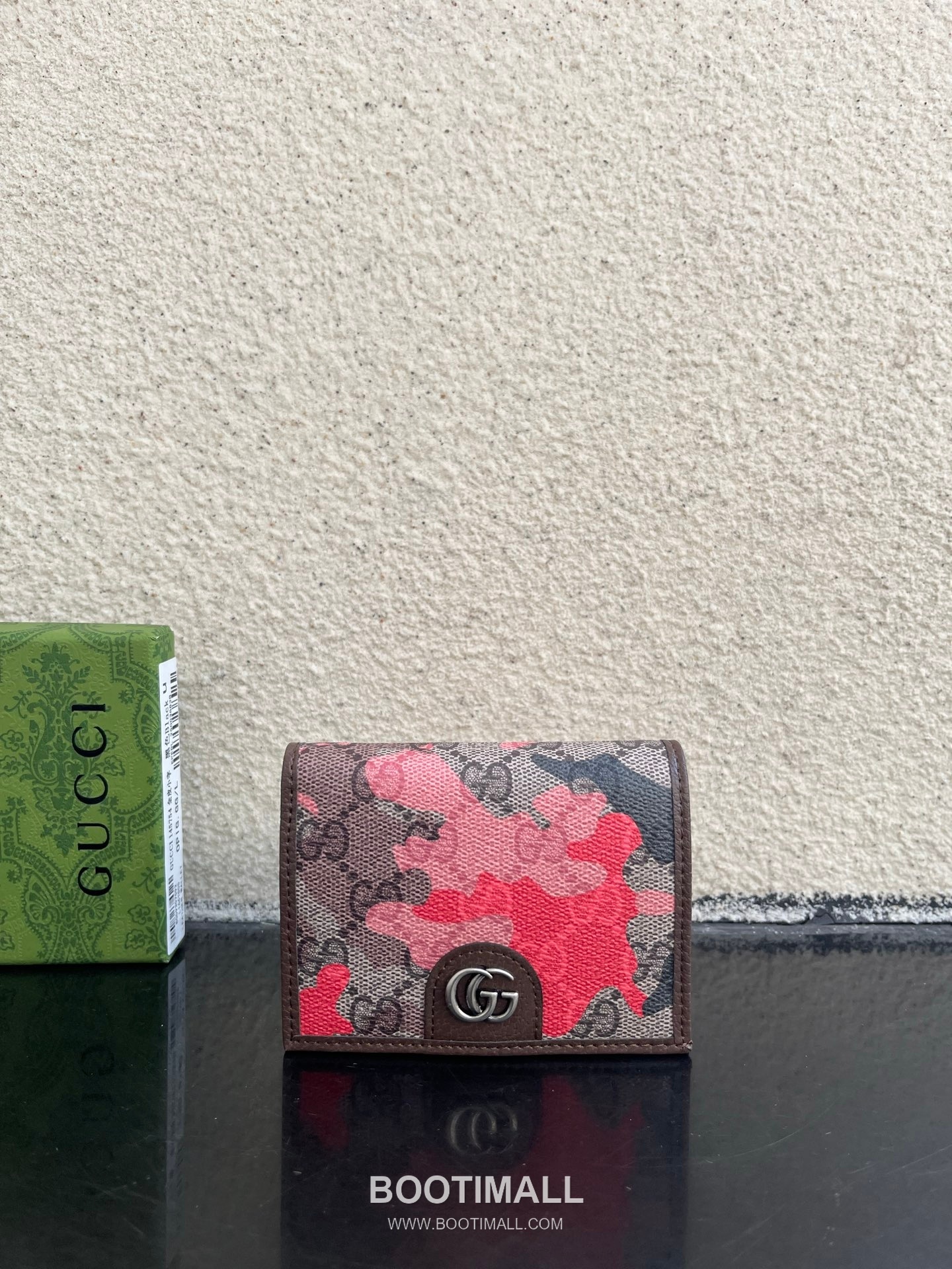 Gucci Ophidia GG Supreme PVC Wallet with Double G Logo Web Stripe Detail 구찌 오피디아 GG 수프림 PVC 더블 G 로고 웹 스트라이프 반지갑 838487 10cm 1