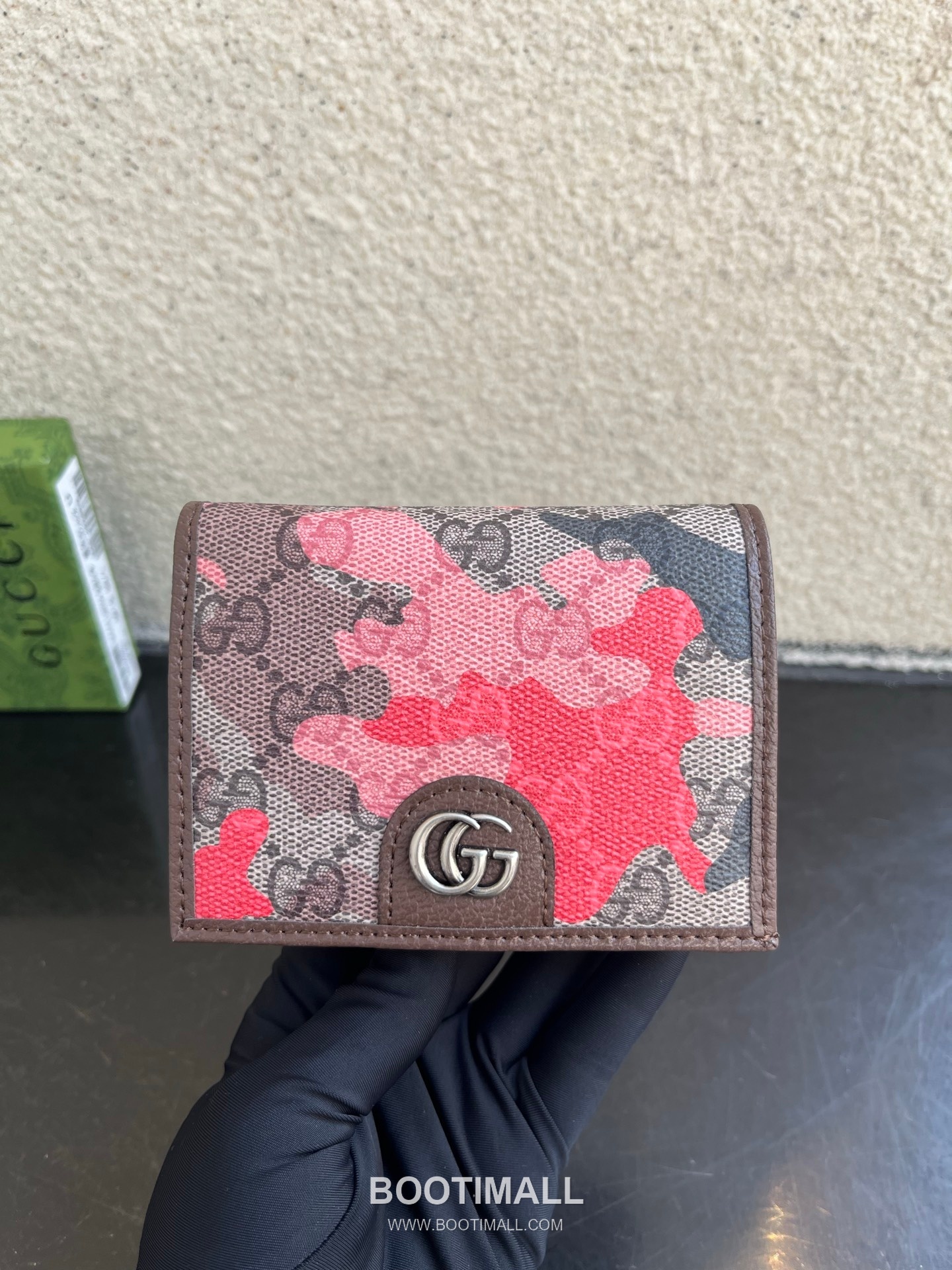 Gucci Ophidia GG Supreme PVC Wallet with Double G Logo Web Stripe Detail 구찌 오피디아 GG 수프림 PVC 더블 G 로고 웹 스트라이프 반지갑 838487 10cm 4