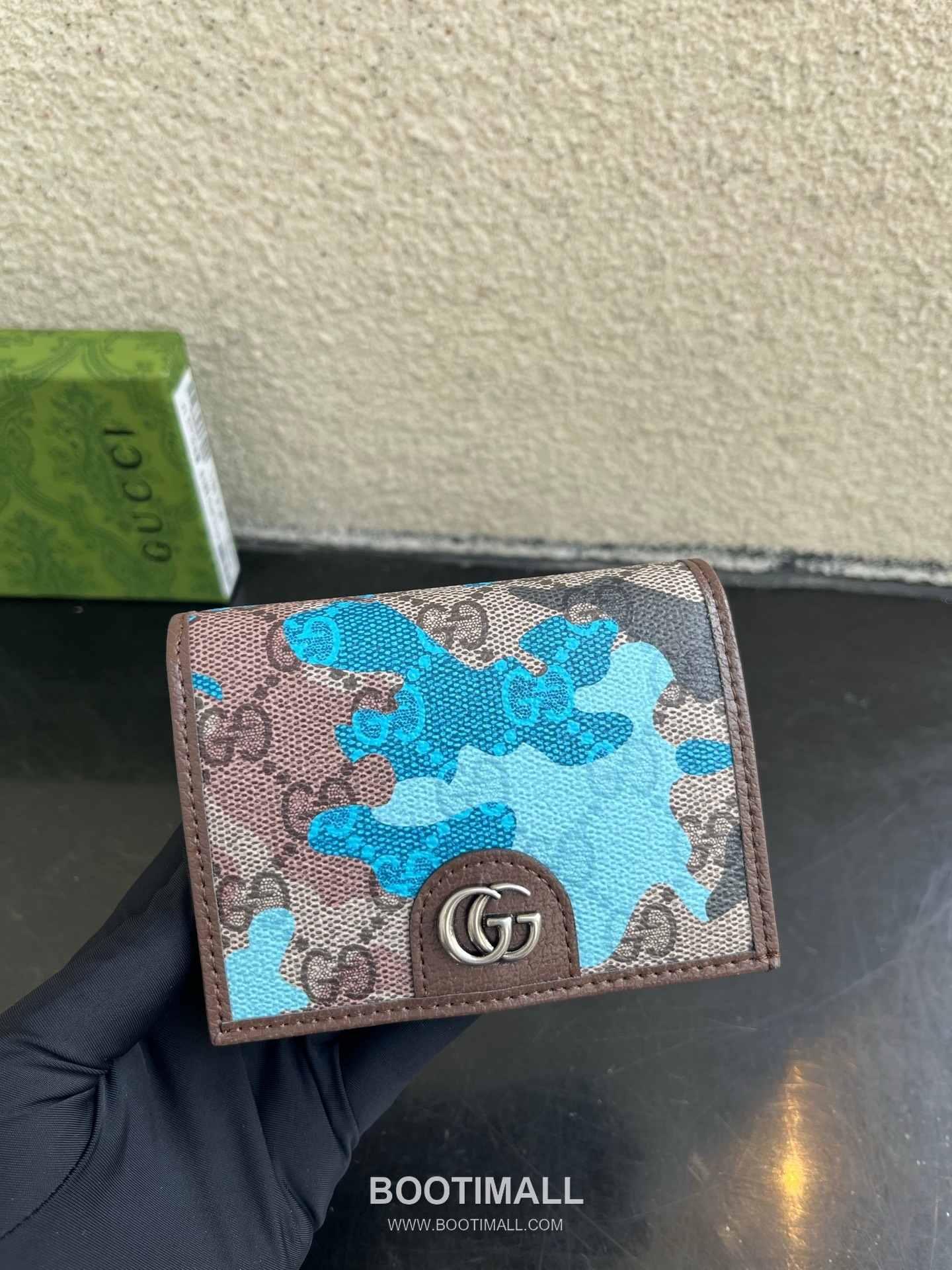 Gucci Ophidia GG Supreme PVC Wallet with Double G Logo Web Stripe Detail 구찌 오피디아 GG 수프림 PVC 더블 G 로고 웹 스트라이프 반지갑 838487 10cm 4