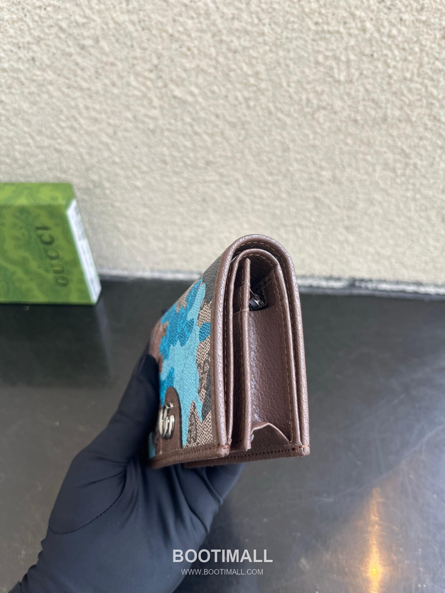 Gucci Ophidia GG Supreme PVC Wallet with Double G Logo Web Stripe Detail 구찌 오피디아 GG 수프림 PVC 더블 G 로고 웹 스트라이프 반지갑 838487 10cm 5