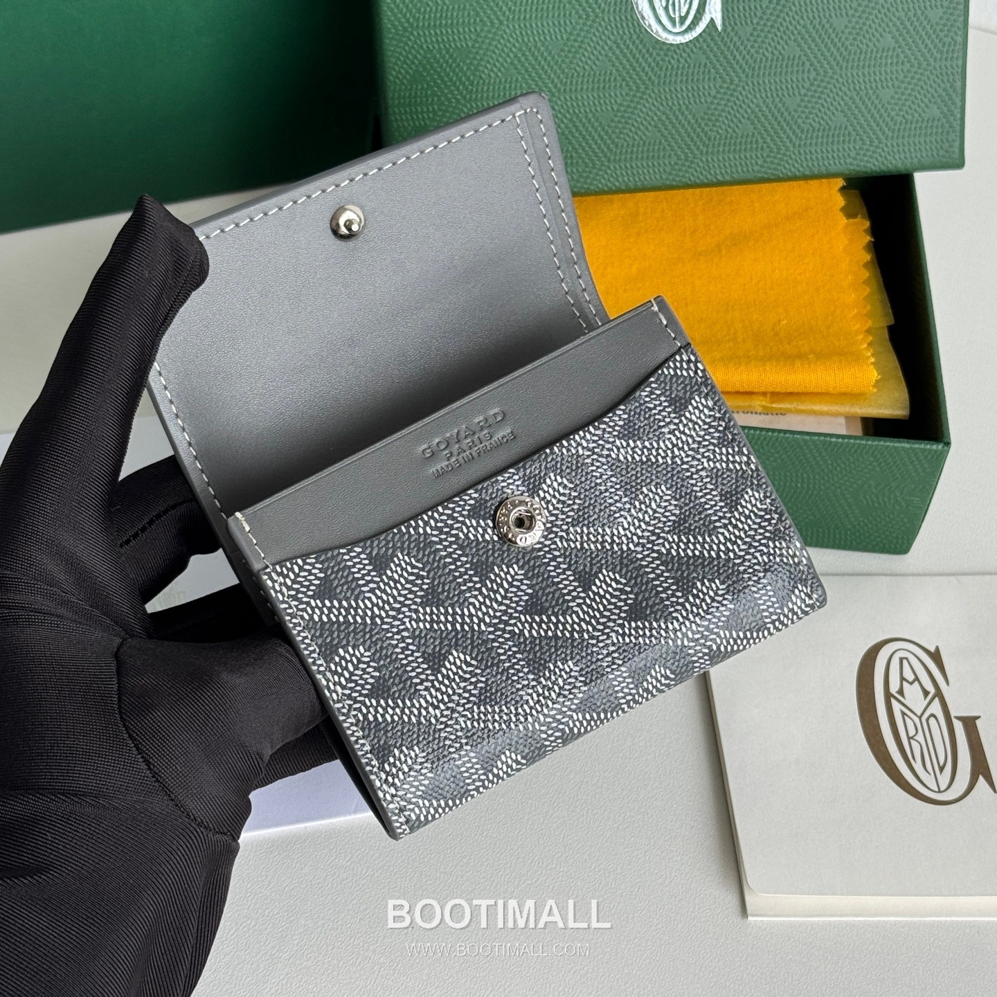 Goyard Marigny Goyardine Canvas Calfskin Coin Wallet with Snap Closure 고야드 마리니 고야르딘 캔버스 카프스킨 코인 지갑 스냅클로저 3312 10cm 6