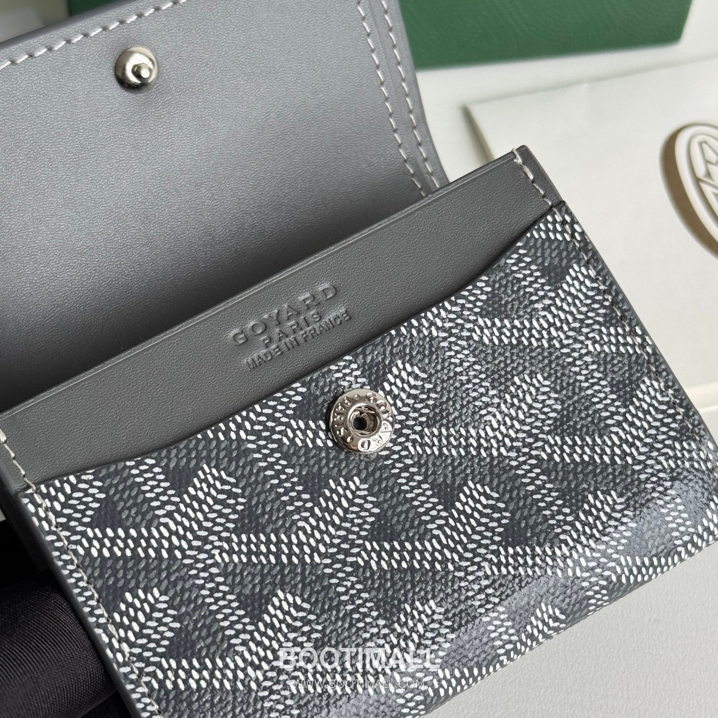 Goyard Marigny Goyardine Canvas Calfskin Coin Wallet with Snap Closure 고야드 마리니 고야르딘 캔버스 카프스킨 코인 지갑 스냅클로저 3312 10cm 7