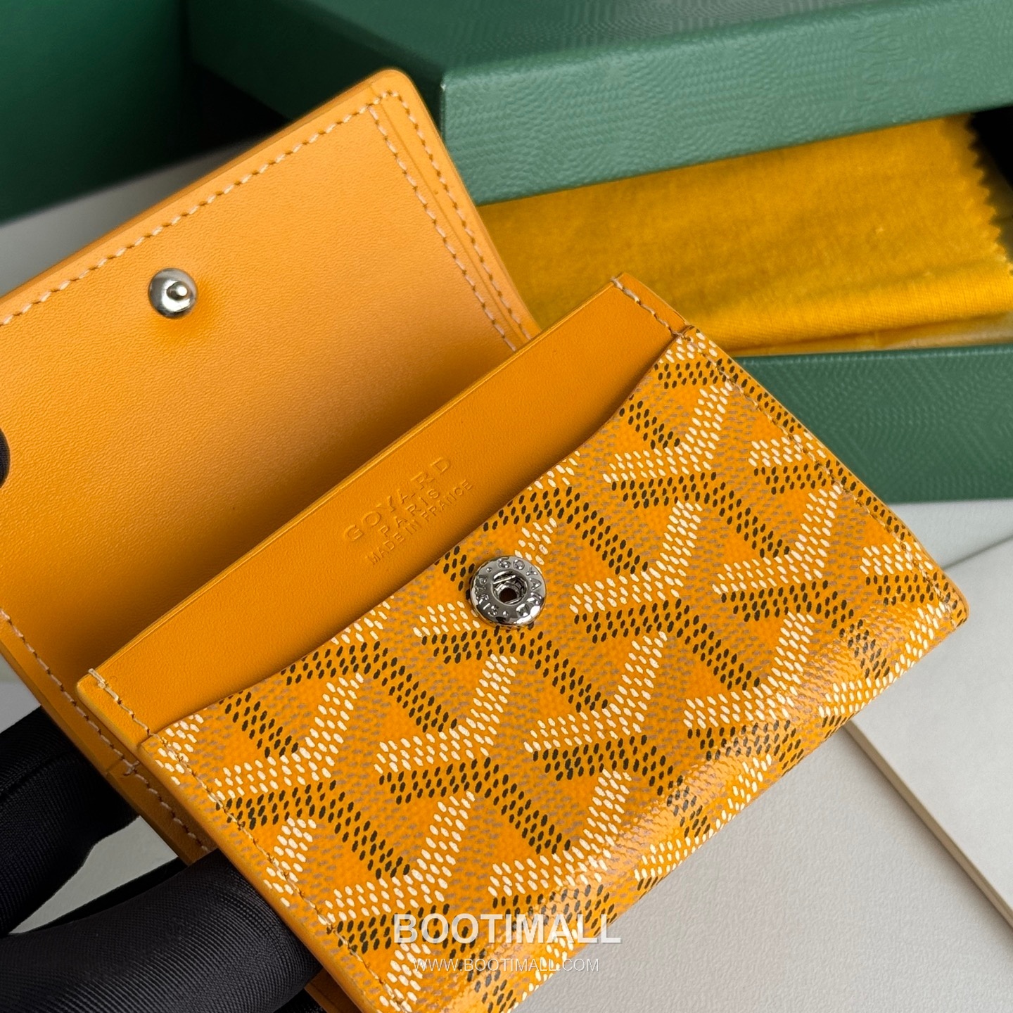 Goyard Marigny Goyardine Canvas Calfskin Coin Wallet with Snap Closure 고야드 마리니 고야르딘 캔버스 카프스킨 코인 지갑 스냅클로저 3312 10cm 7