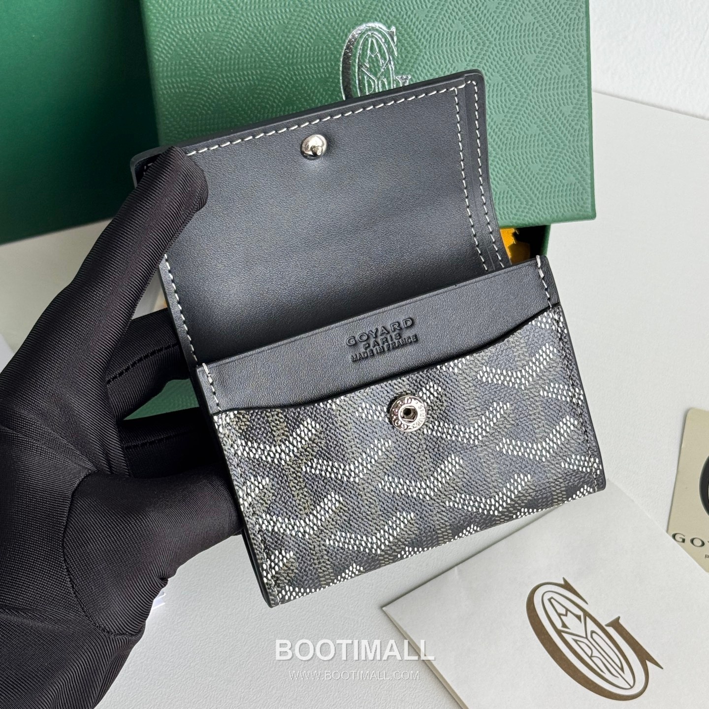 Goyard Marigny Goyardine Canvas Calfskin Coin Wallet with Snap Closure 고야드 마리니 고야르딘 캔버스 카프스킨 코인 지갑 스냅클로저 3312 10cm 6