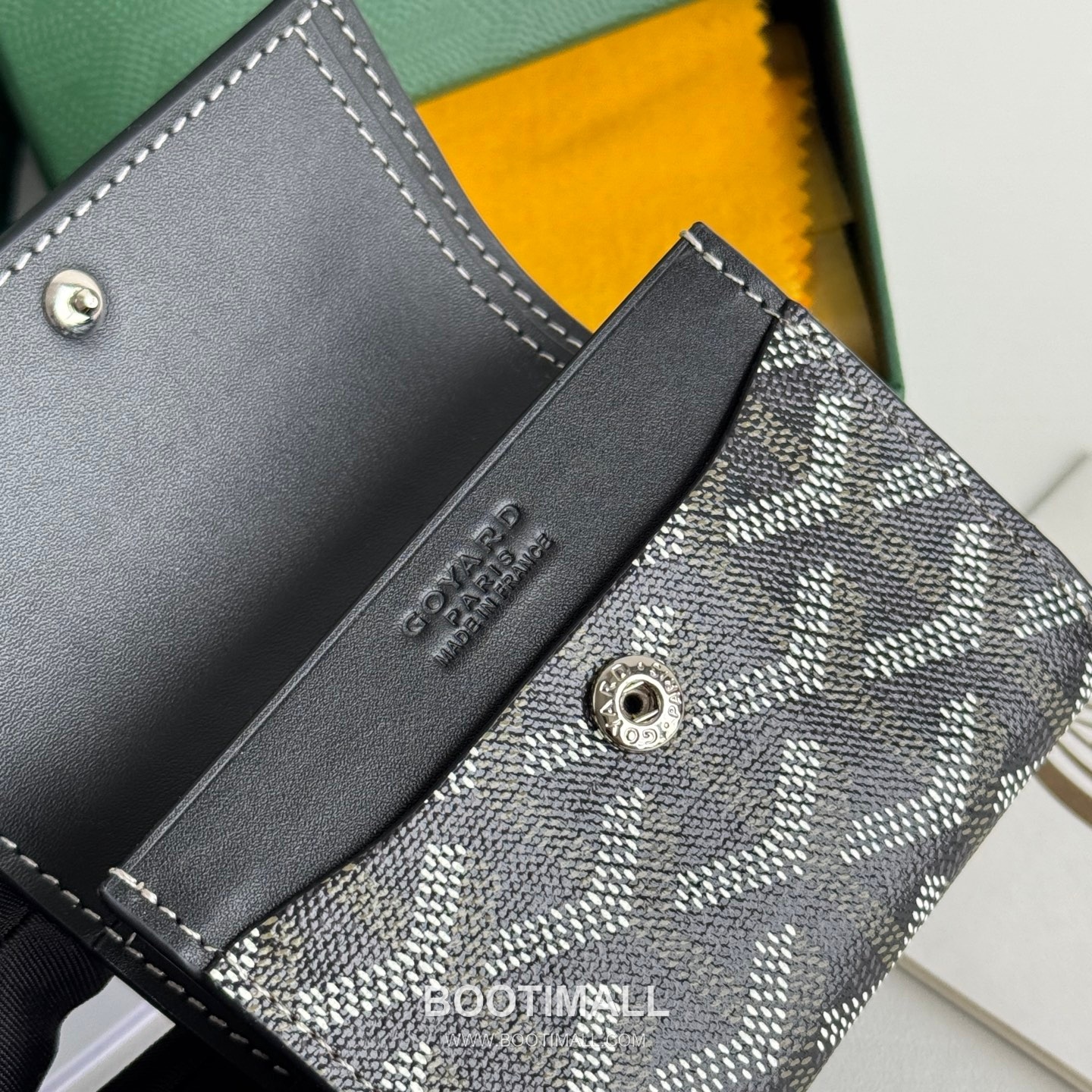 Goyard Marigny Goyardine Canvas Calfskin Coin Wallet with Snap Closure 고야드 마리니 고야르딘 캔버스 카프스킨 코인 지갑 스냅클로저 3312 10cm 7