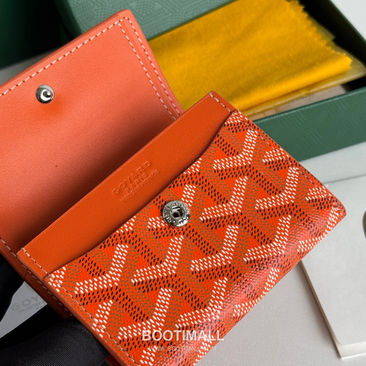 Goyard Marigny Goyardine Canvas Calfskin Coin Wallet with Snap Closure 고야드 마리니 고야르딘 캔버스 카프스킨 코인 지갑 스냅클로저 3312 10cm 7