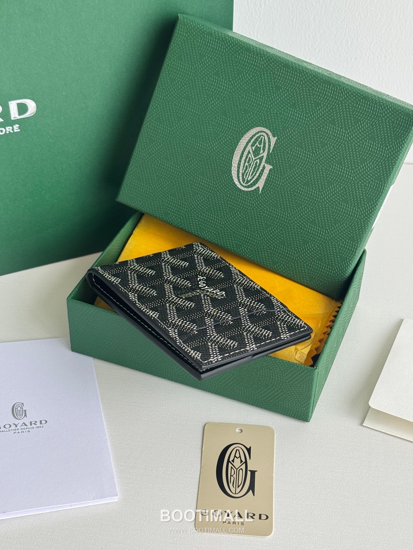 Goyard Insert Victoire Goyardine Canvas Vauzelles Calfskin Card Holder with Slim Insert Design 고야드 인서트 빅투아르 고야르딘 캔버스 보젤 카프스킨 카드홀더 슬림 인서트 3311 10cm 5