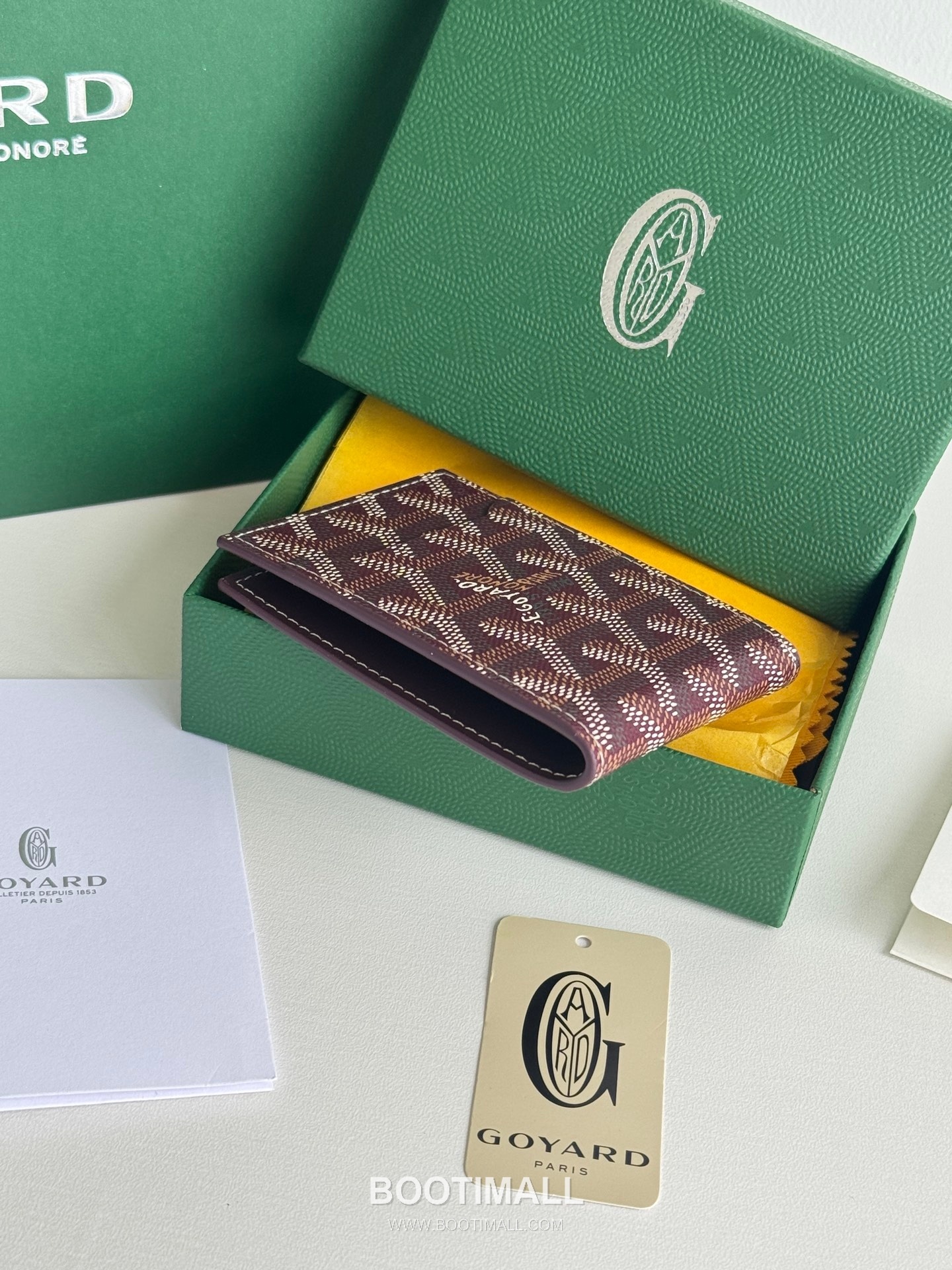 Goyard Insert Victoire Goyardine Canvas Vauzelles Calfskin Card Holder with Slim Insert Design 고야드 인서트 빅투아르 고야르딘 캔버스 보젤 카프스킨 카드홀더 슬림 인서트 3311 10cm 4