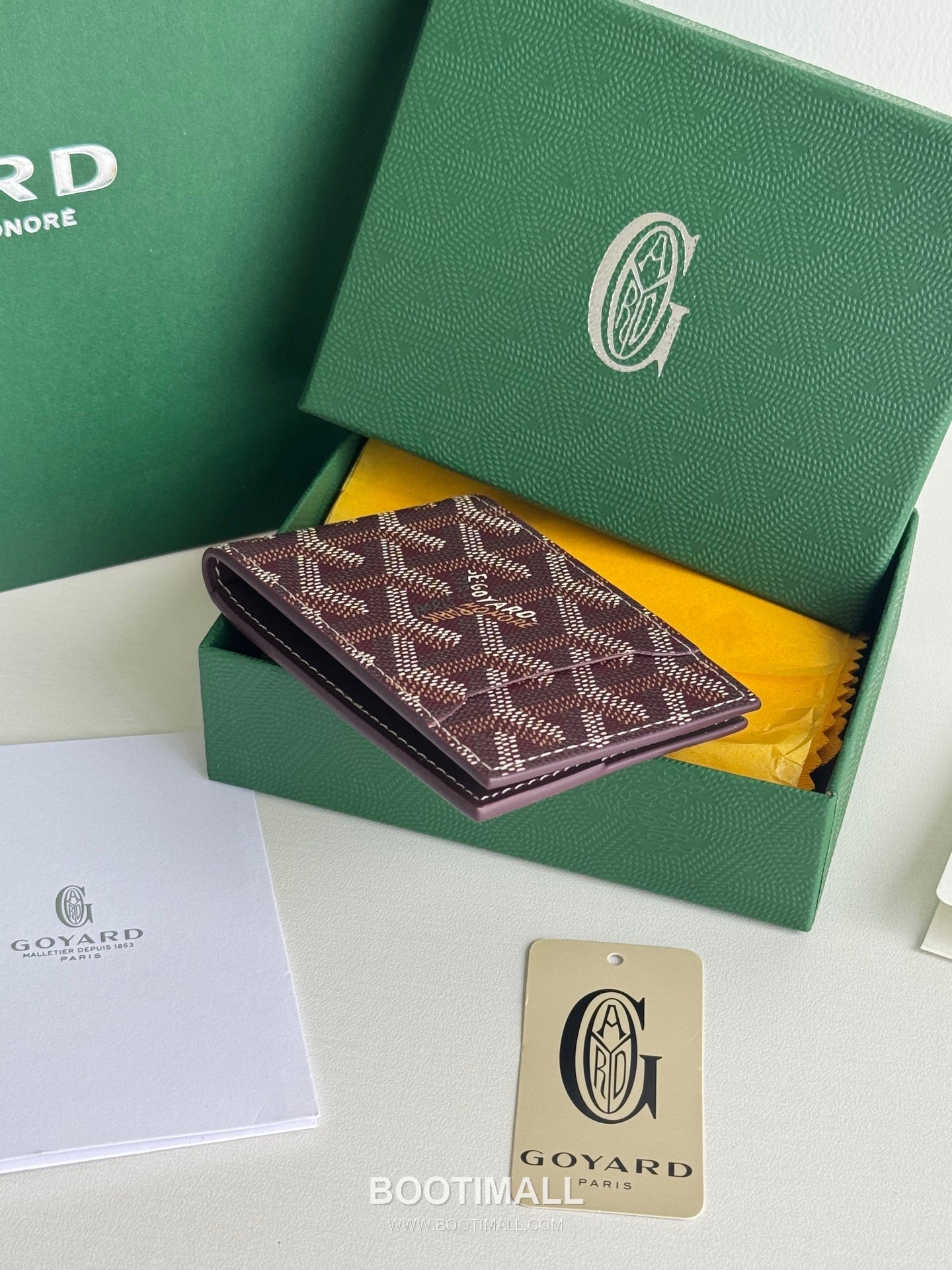 Goyard Insert Victoire Goyardine Canvas Vauzelles Calfskin Card Holder with Slim Insert Design 고야드 인서트 빅투아르 고야르딘 캔버스 보젤 카프스킨 카드홀더 슬림 인서트 3311 10cm 5