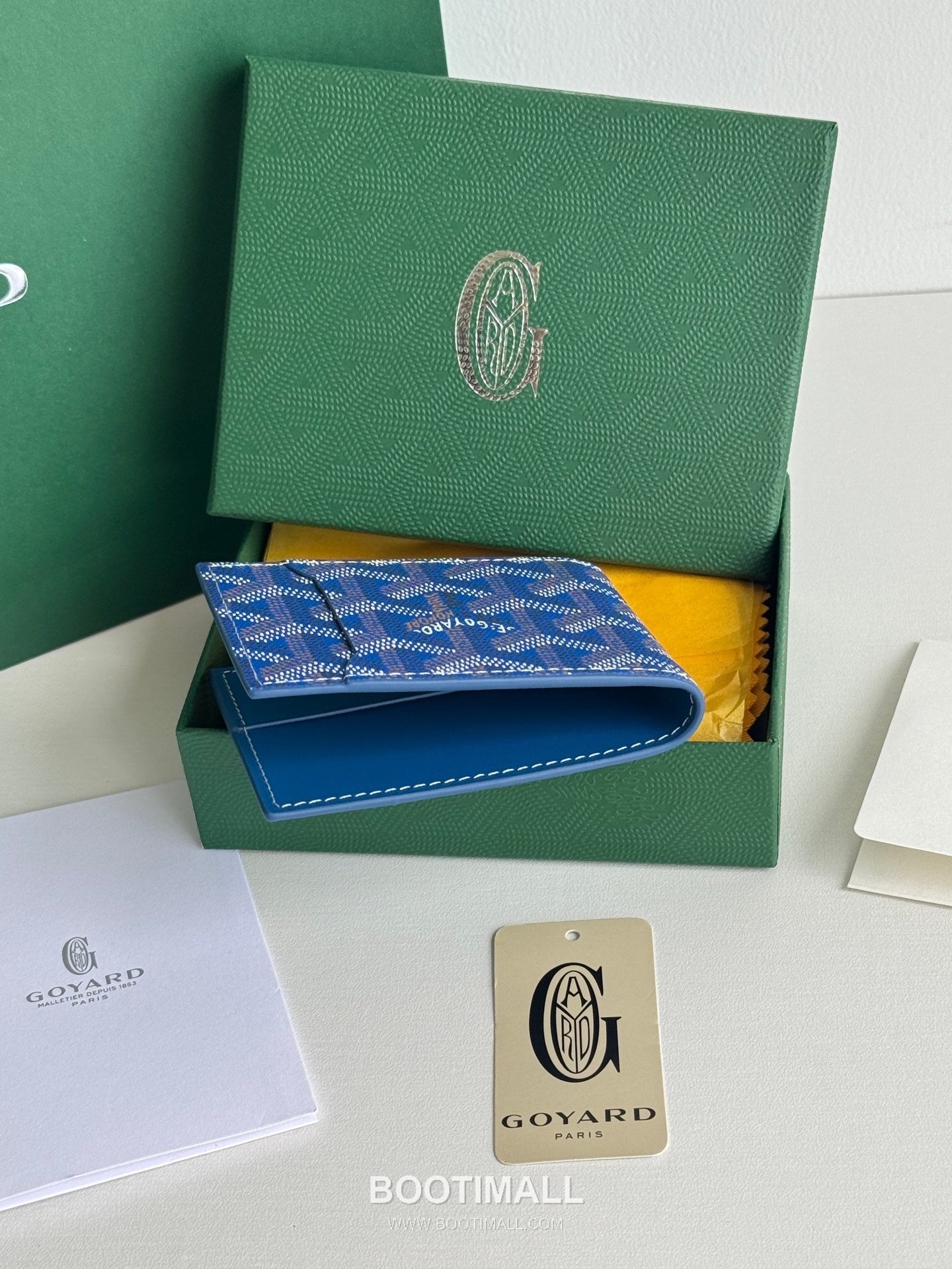 Goyard Insert Victoire Goyardine Canvas Vauzelles Calfskin Card Holder with Slim Insert Design 고야드 인서트 빅투아르 고야르딘 캔버스 보젤 카프스킨 카드홀더 슬림 인서트 3311 10cm 4