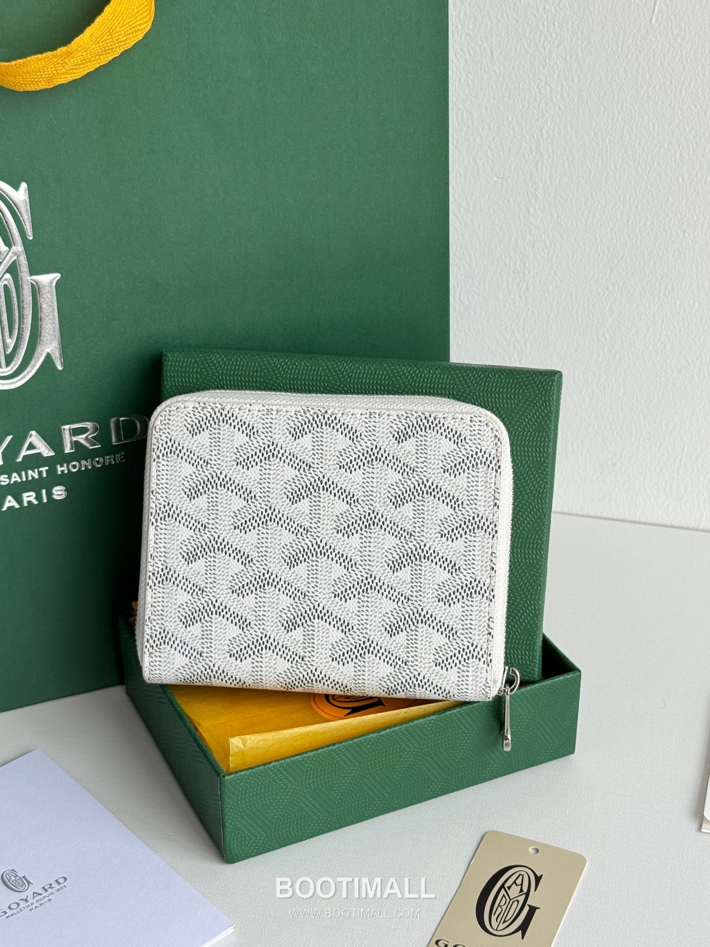 Goyard Matignon Mini Goyardine Canvas Zip Coin Wallet with Card Slots 고야드 마티뇽 미니 고야르딘 캔버스 집 코인 지갑 카드슬롯 3305 11.5cm 3
