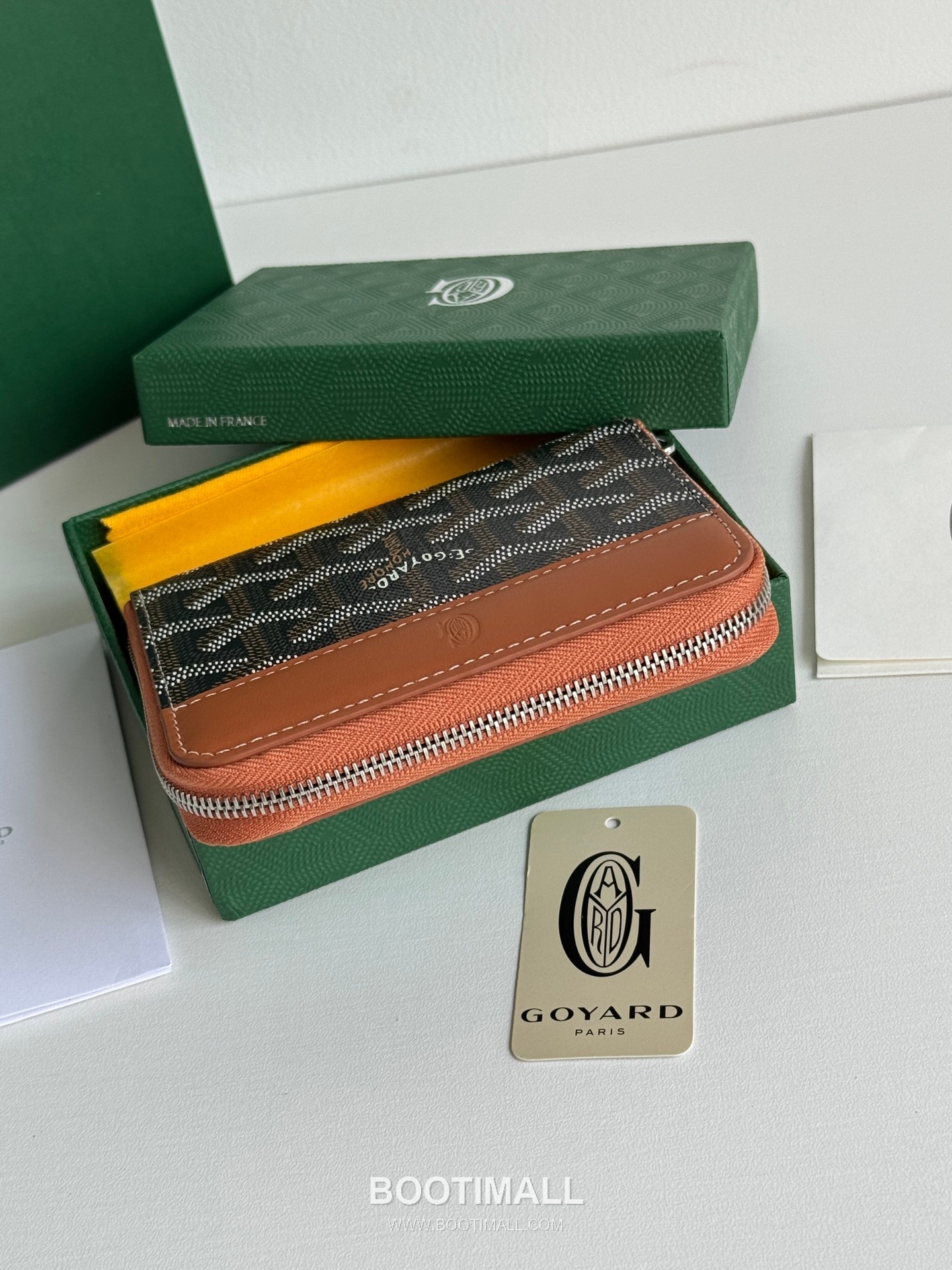 Goyard Matignon Mini Goyardine Canvas Zip Coin Wallet with Card Slots 고야드 마티뇽 미니 고야르딘 캔버스 집 코인 지갑 카드슬롯 3305 11.5cm 4