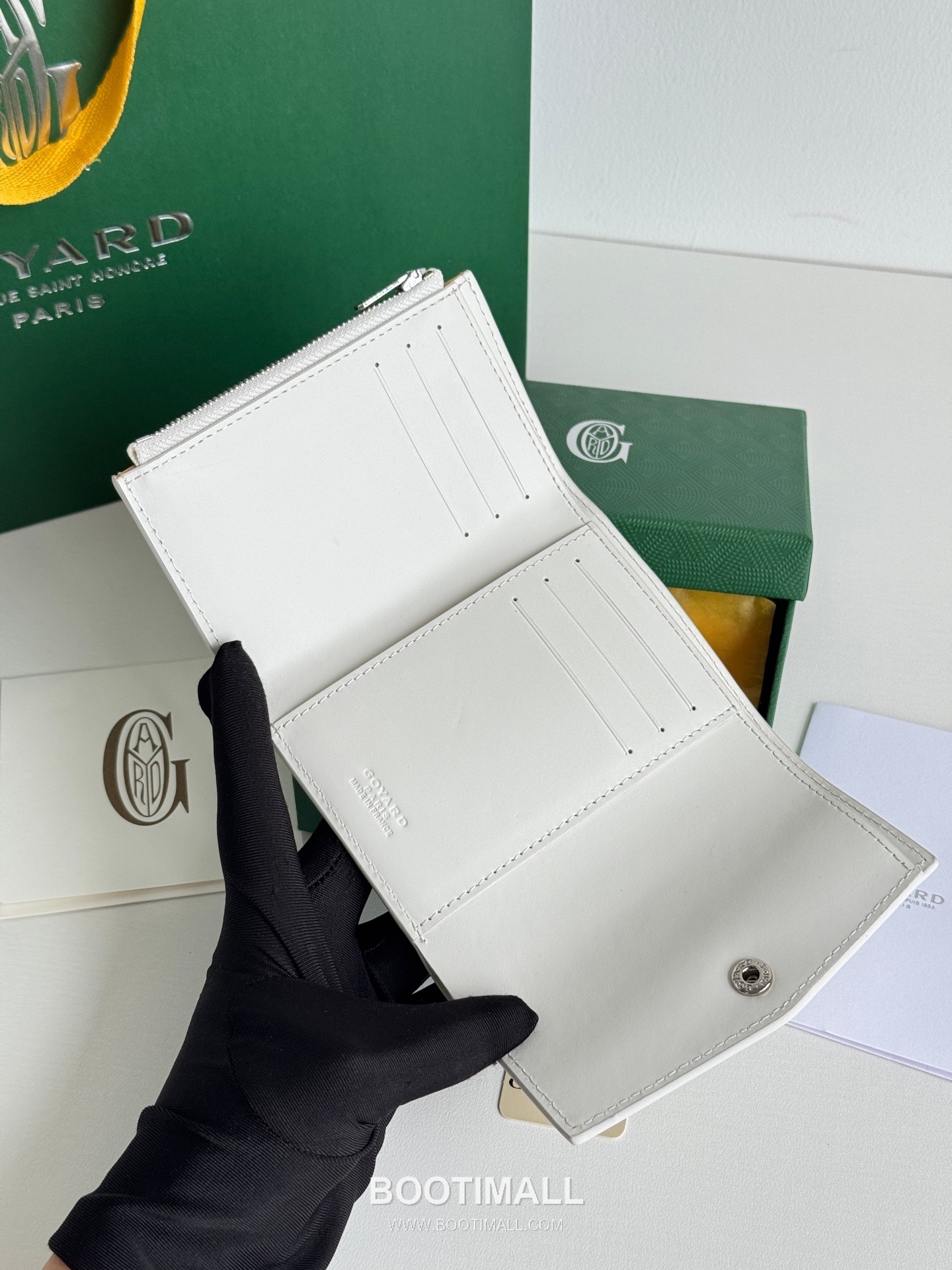 Goyard Saint-Gabriel Goyardine Canvas Trifold Wallet with Flap Closure 고야드 생가브리엘 고야르딘 캔버스 트리폴드 지갑 플랩클로저 3319 12cm 7