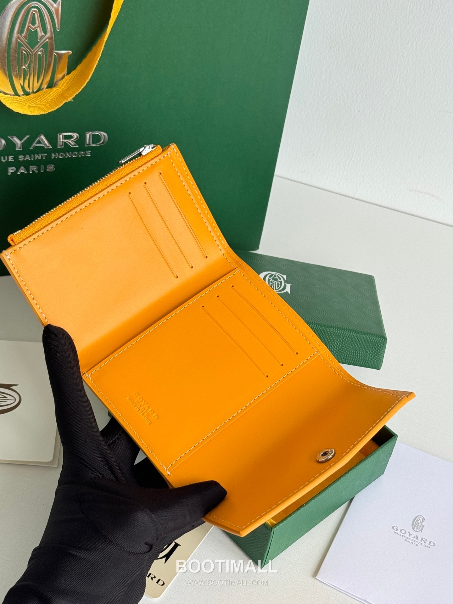 Goyard Saint-Gabriel Goyardine Canvas Trifold Wallet with Flap Closure 고야드 생가브리엘 고야르딘 캔버스 트리폴드 지갑 플랩클로저 3319 12cm 8