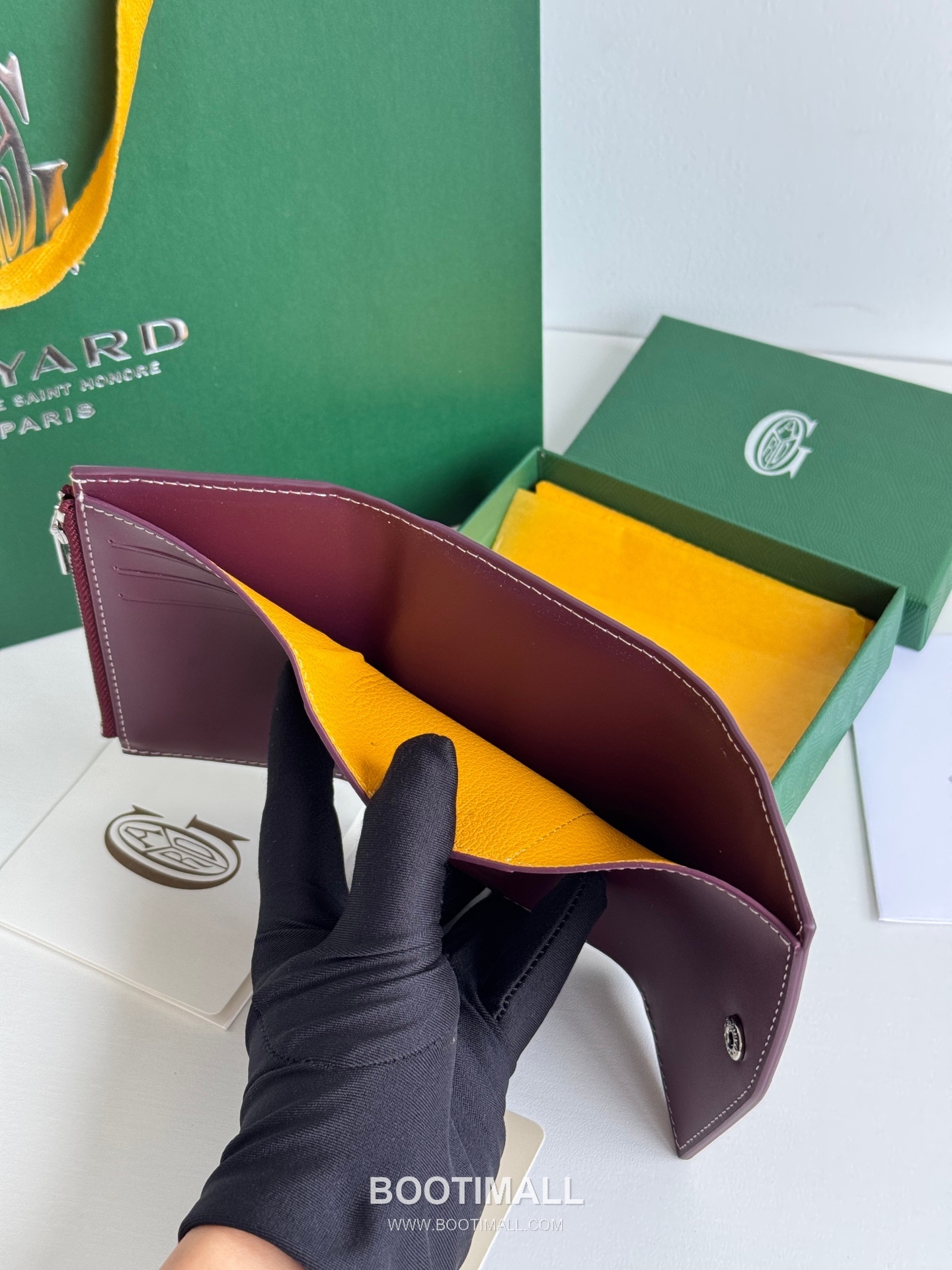 Goyard Saint-Gabriel Goyardine Canvas Trifold Wallet with Flap Closure 고야드 생가브리엘 고야르딘 캔버스 트리폴드 지갑 플랩클로저 3319 12cm 11