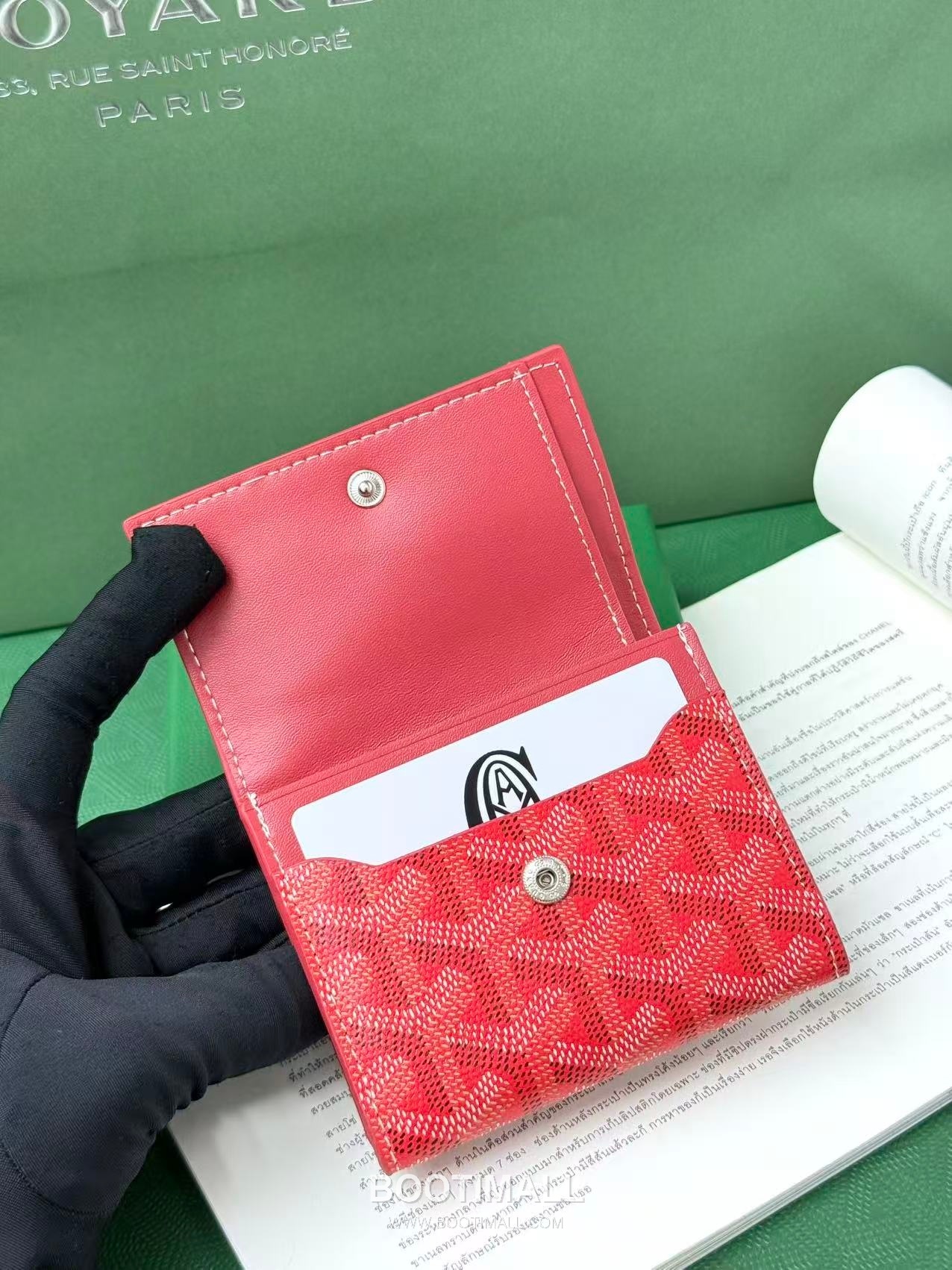 Goyard Marigny Goyardine Canvas Calfskin Coin Wallet with Snap Closure 고야드 마리니 고야르딘 캔버스 카프스킨 코인 지갑 스냅클로저 G513 10cm 4