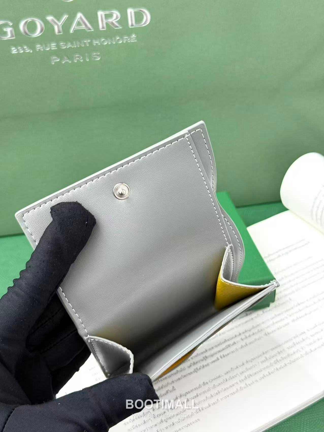 Goyard Marigny Goyardine Canvas Calfskin Coin Wallet with Snap Closure 고야드 마리니 고야르딘 캔버스 카프스킨 코인 지갑 스냅클로저 G513 10cm 6