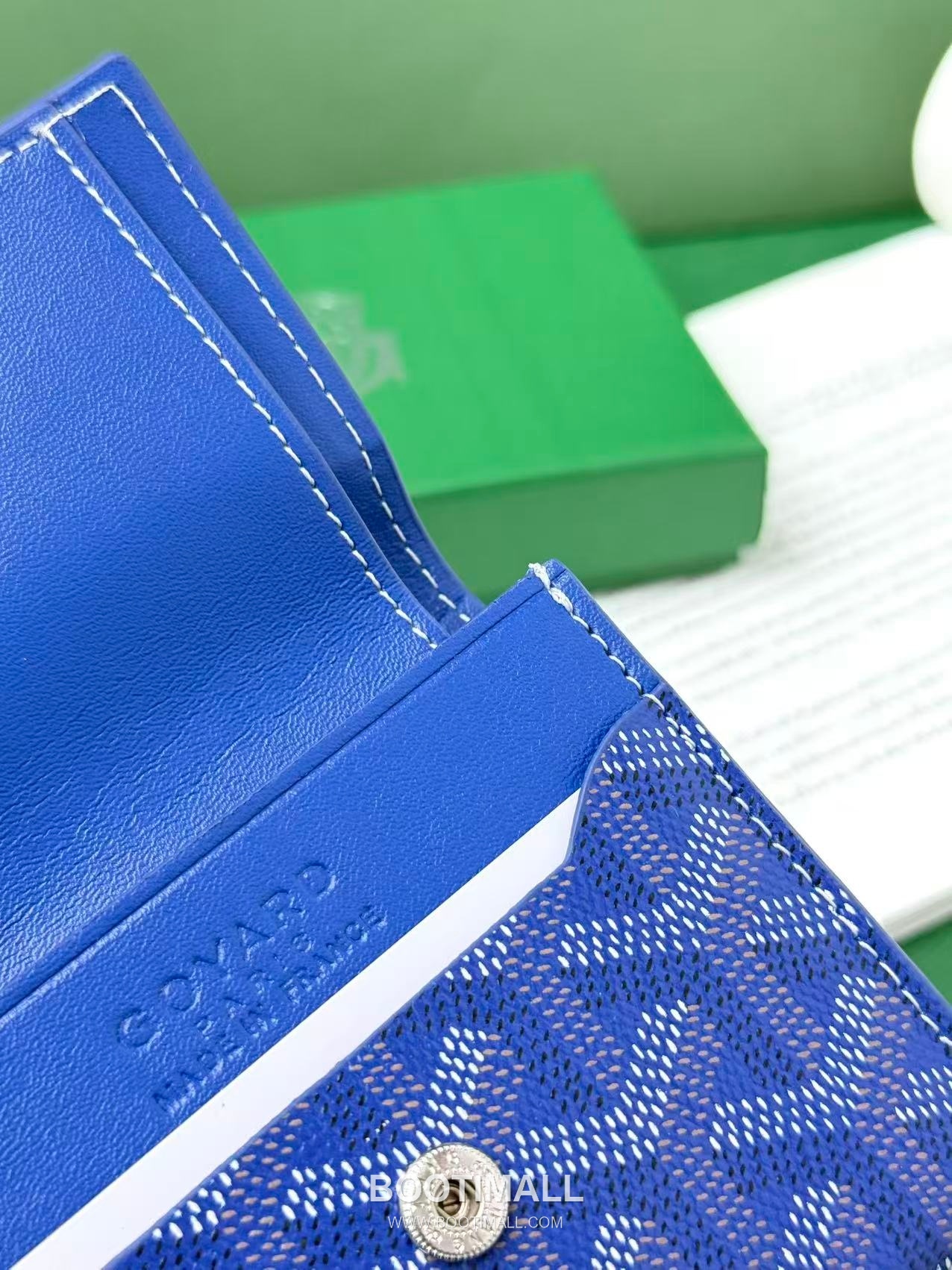 Goyard Marigny Goyardine Canvas Calfskin Coin Wallet with Snap Closure 고야드 마리니 고야르딘 캔버스 카프스킨 코인 지갑 스냅클로저 G513 10cm 5