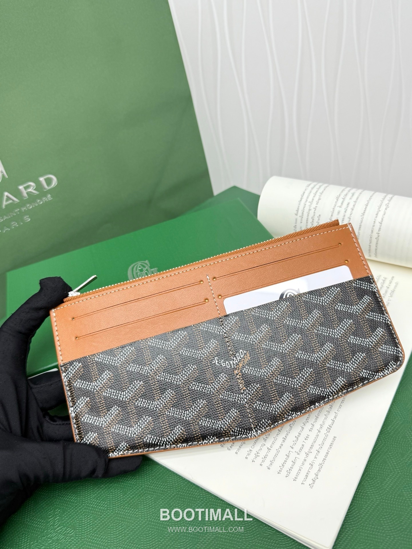 Goyard Insert Louise Goyardine Canvas Leather Zip Long Wallet with Card Slots 고야드 인서트 루이즈 고야르딘 캔버스 레더 집 롱월렛 카드슬롯 G98316 21cm 4