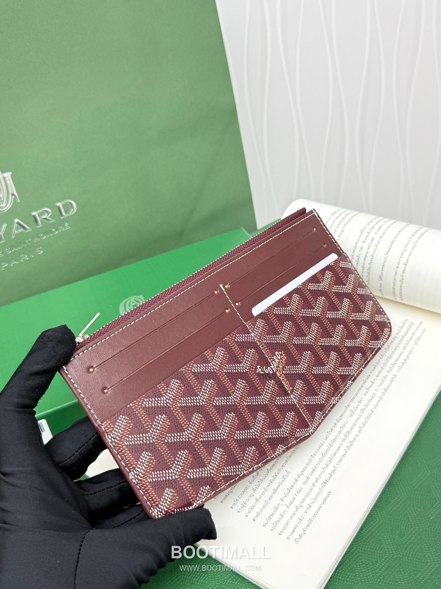 Goyard Insert Louise Goyardine Canvas Leather Zip Long Wallet with Card Slots 고야드 인서트 루이즈 고야르딘 캔버스 레더 집 롱월렛 카드슬롯 G98316 21cm 3