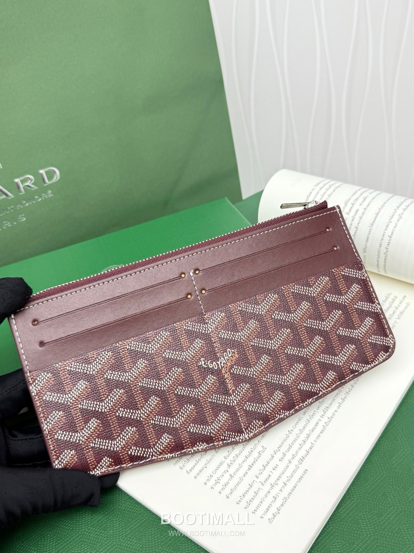 Goyard Insert Louise Goyardine Canvas Leather Zip Long Wallet with Card Slots 고야드 인서트 루이즈 고야르딘 캔버스 레더 집 롱월렛 카드슬롯 G98316 21cm 4