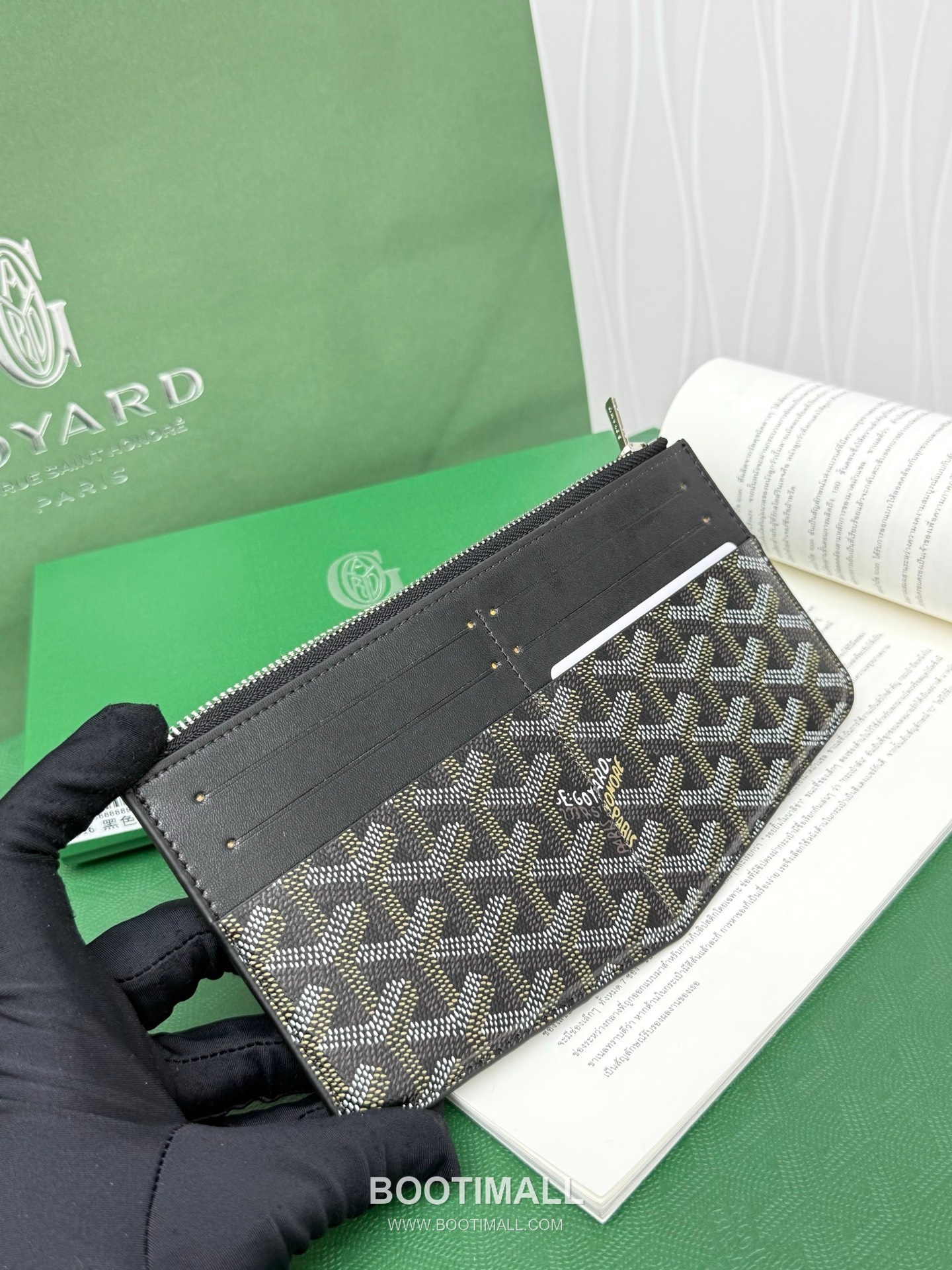 Goyard Insert Louise Goyardine Canvas Leather Zip Long Wallet with Card Slots 고야드 인서트 루이즈 고야르딘 캔버스 레더 집 롱월렛 카드슬롯 G98316 21cm 3