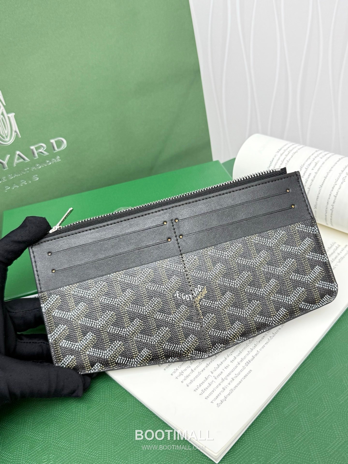 Goyard Insert Louise Goyardine Canvas Leather Zip Long Wallet with Card Slots 고야드 인서트 루이즈 고야르딘 캔버스 레더 집 롱월렛 카드슬롯 G98316 21cm 4