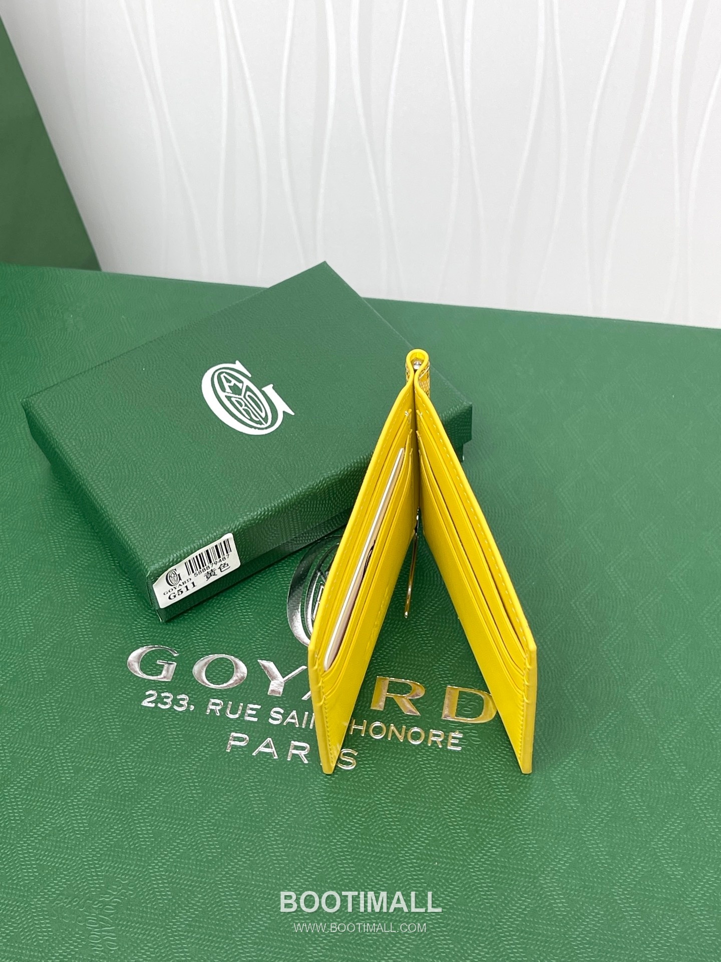 Goyard Saint-Thomas Goyardine Canvas Leather Bi-Fold Wallet with Money Clip 고야드 생토마 고야르딘 캔버스 레더 바이폴드 머니클립 지갑 G511 11cm 9