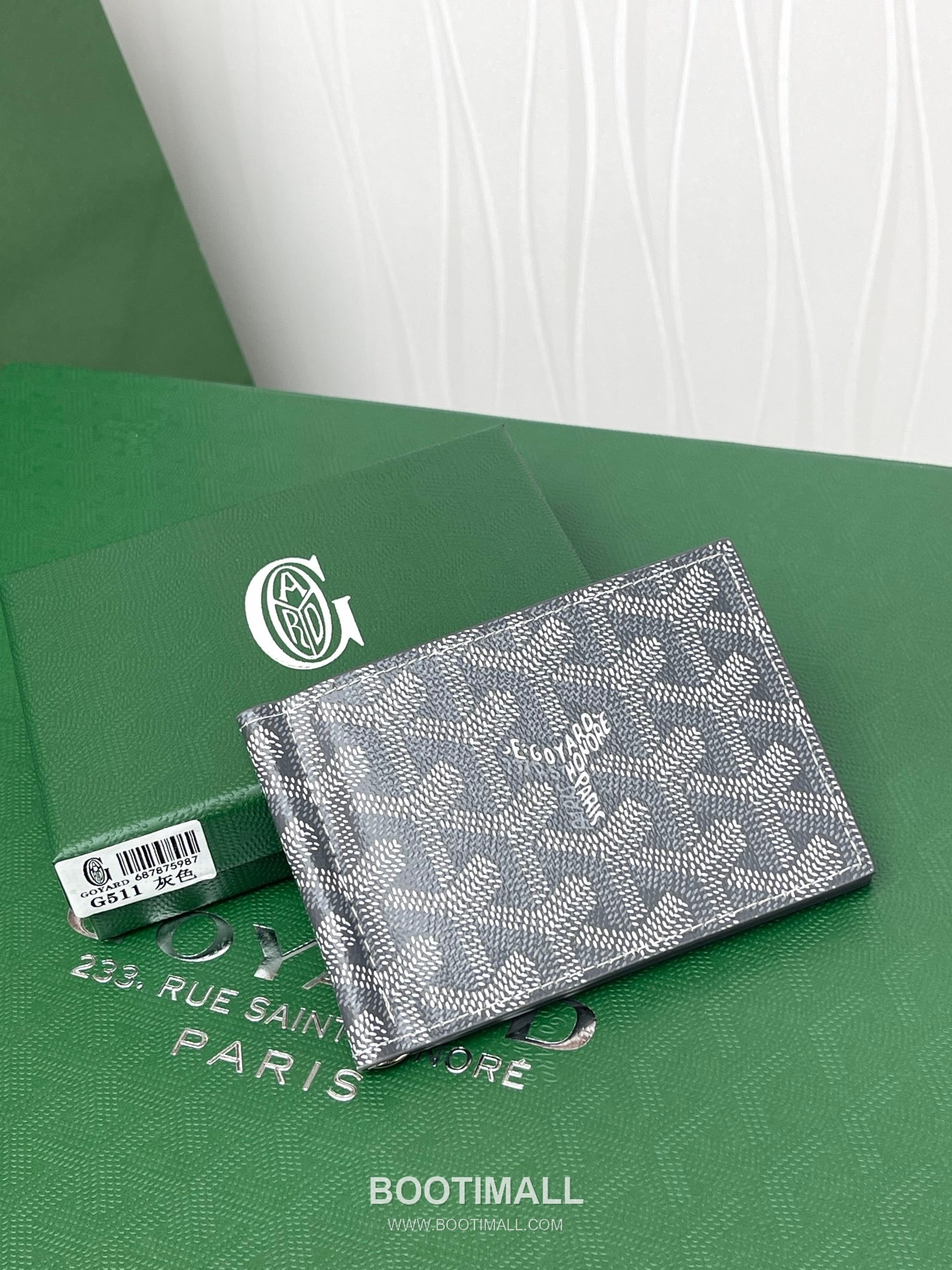 Goyard Saint-Thomas Goyardine Canvas Leather Bi-Fold Wallet with Money Clip 고야드 생토마 고야르딘 캔버스 레더 바이폴드 머니클립 지갑 G511 11cm 1