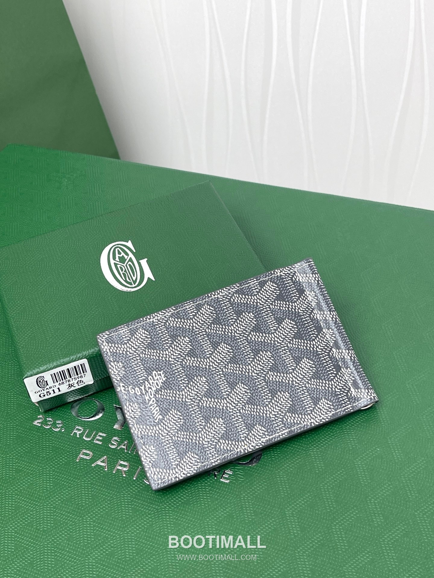Goyard Saint-Thomas Goyardine Canvas Leather Bi-Fold Wallet with Money Clip 고야드 생토마 고야르딘 캔버스 레더 바이폴드 머니클립 지갑 G511 11cm 3