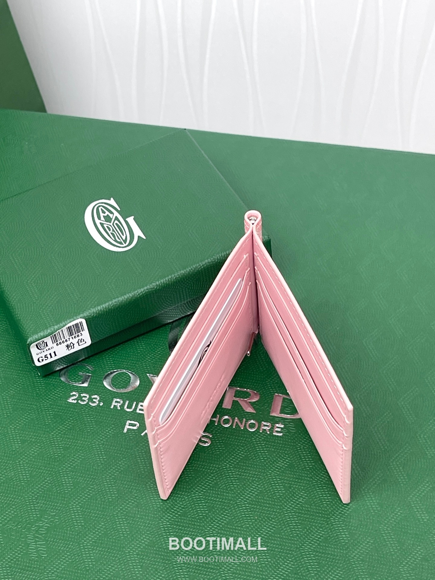 Goyard Saint-Thomas Goyardine Canvas Leather Bi-Fold Wallet with Money Clip 고야드 생토마 고야르딘 캔버스 레더 바이폴드 머니클립 지갑 G511 11cm 9