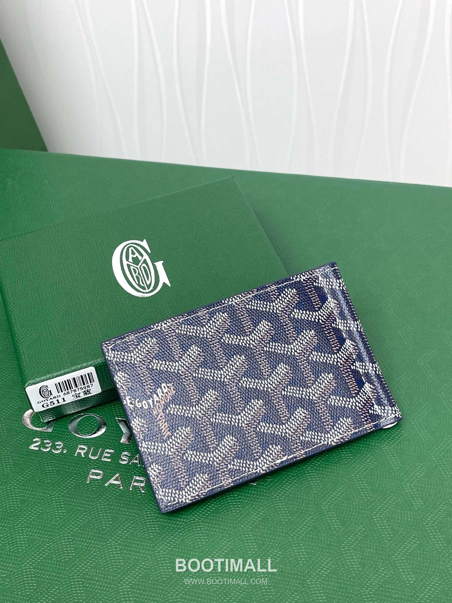 Goyard Saint-Thomas Goyardine Canvas Leather Bi-Fold Wallet with Money Clip 고야드 생토마 고야르딘 캔버스 레더 바이폴드 머니클립 지갑 G511 11cm 4