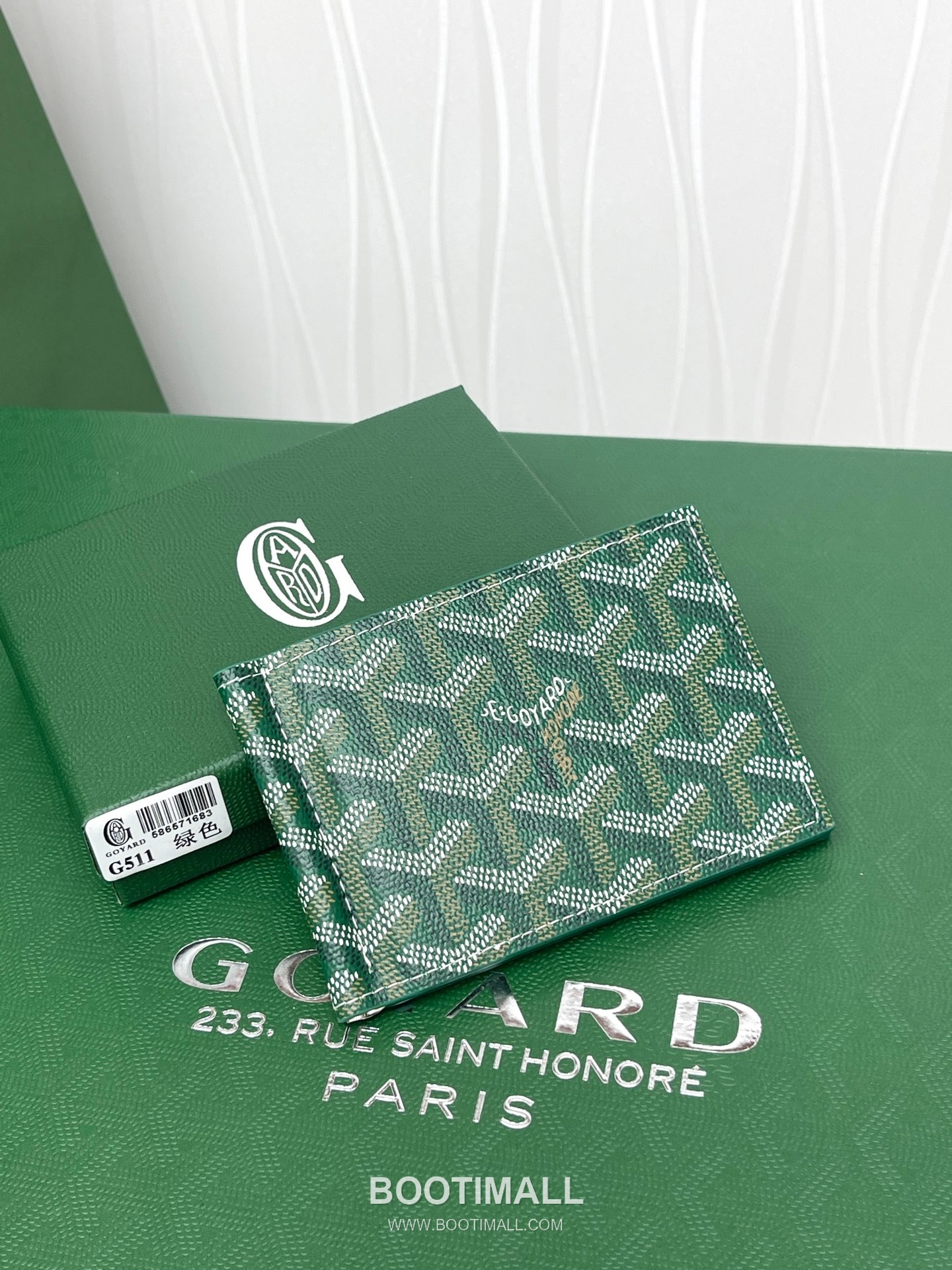 Goyard Saint-Thomas Goyardine Canvas Leather Bi-Fold Wallet with Money Clip 고야드 생토마 고야르딘 캔버스 레더 바이폴드 머니클립 지갑 G511 11cm 2