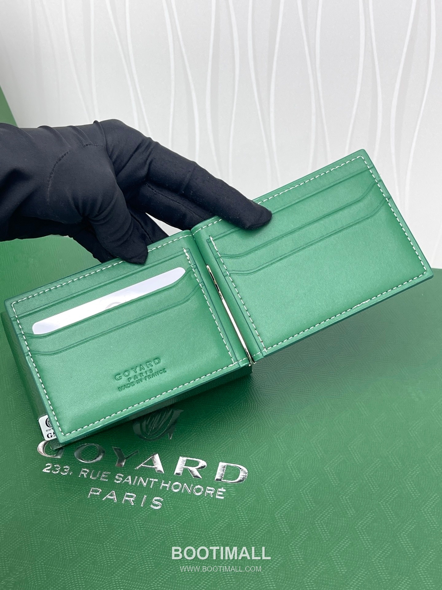 Goyard Saint-Thomas Goyardine Canvas Leather Bi-Fold Wallet with Money Clip 고야드 생토마 고야르딘 캔버스 레더 바이폴드 머니클립 지갑 G511 11cm 5