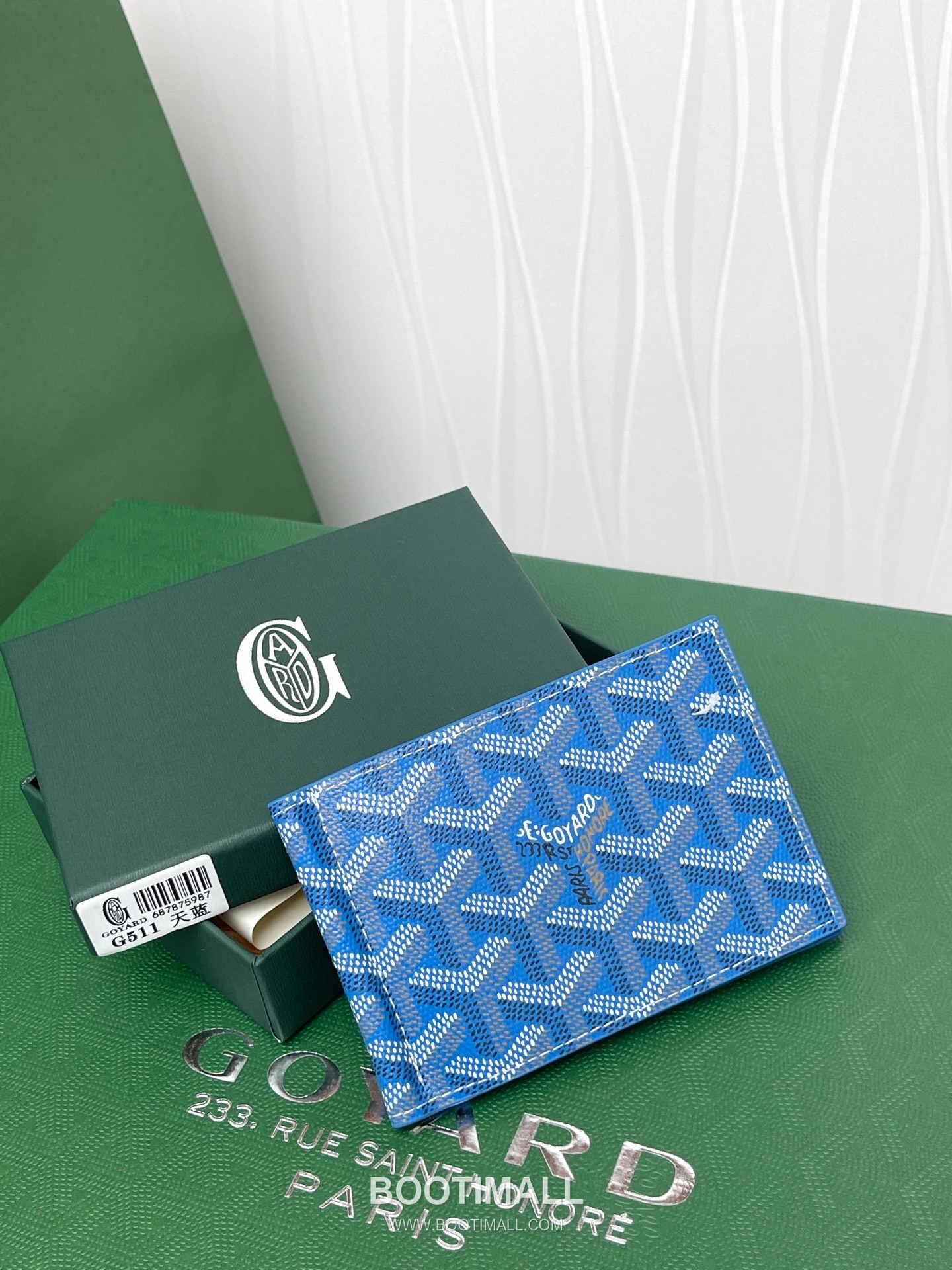 Goyard Saint-Thomas Goyardine Canvas Leather Bi-Fold Wallet with Money Clip 고야드 생토마 고야르딘 캔버스 레더 바이폴드 머니클립 지갑 G511 11cm 1