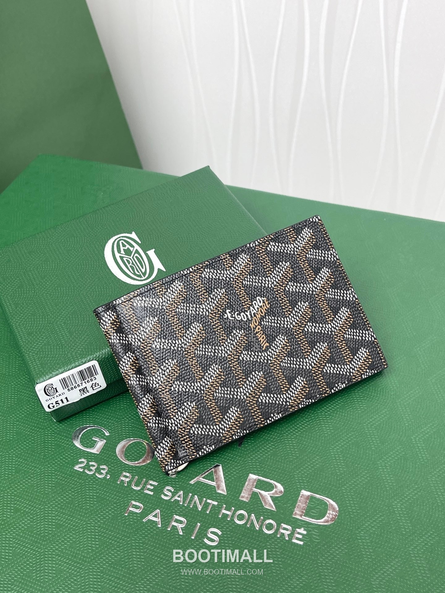 Goyard Saint-Thomas Goyardine Canvas Leather Bi-Fold Wallet with Money Clip 고야드 생토마 고야르딘 캔버스 레더 바이폴드 머니클립 지갑 G511 11cm 2