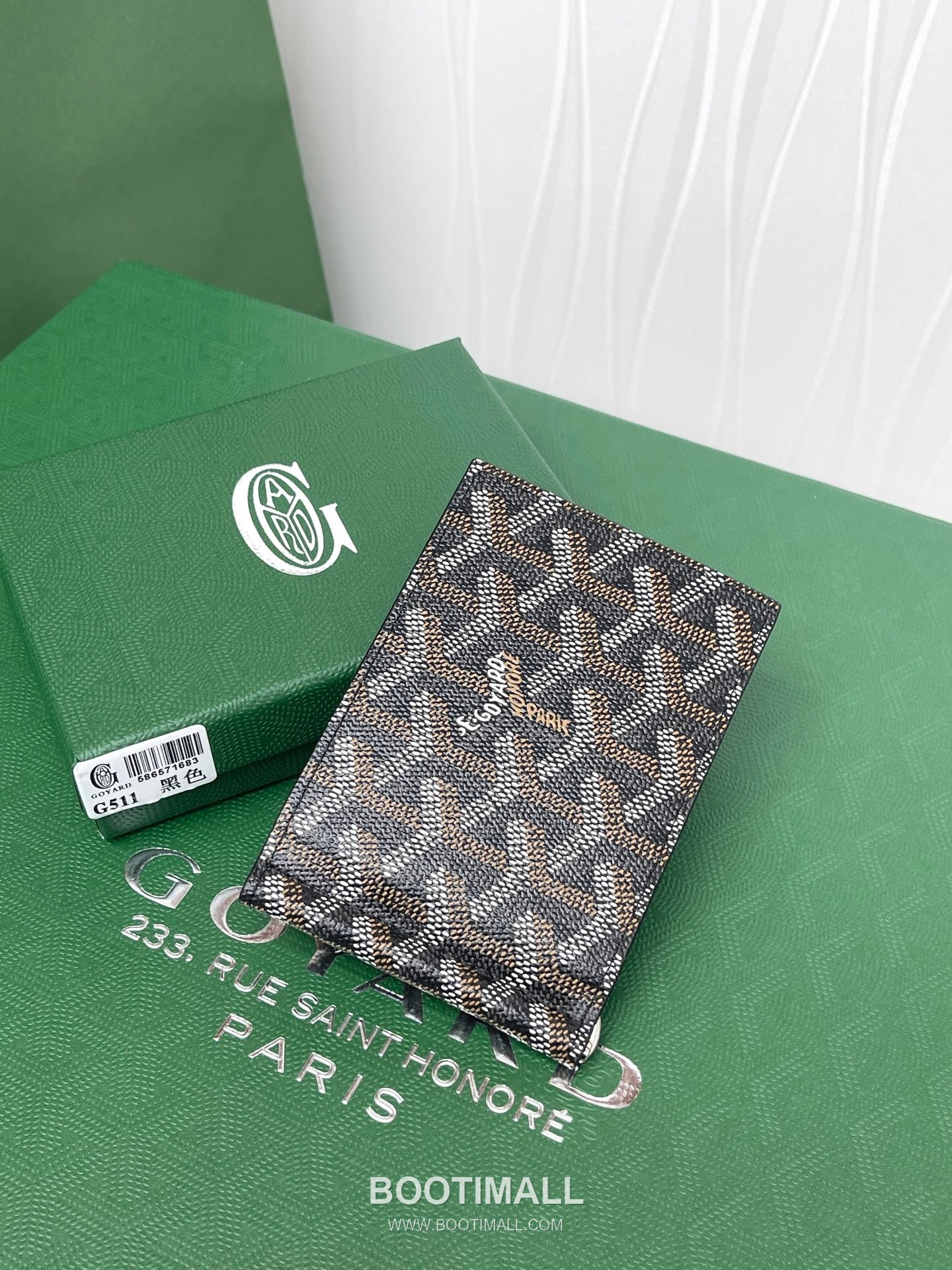 Goyard Saint-Thomas Goyardine Canvas Leather Bi-Fold Wallet with Money Clip 고야드 생토마 고야르딘 캔버스 레더 바이폴드 머니클립 지갑 G511 11cm 3