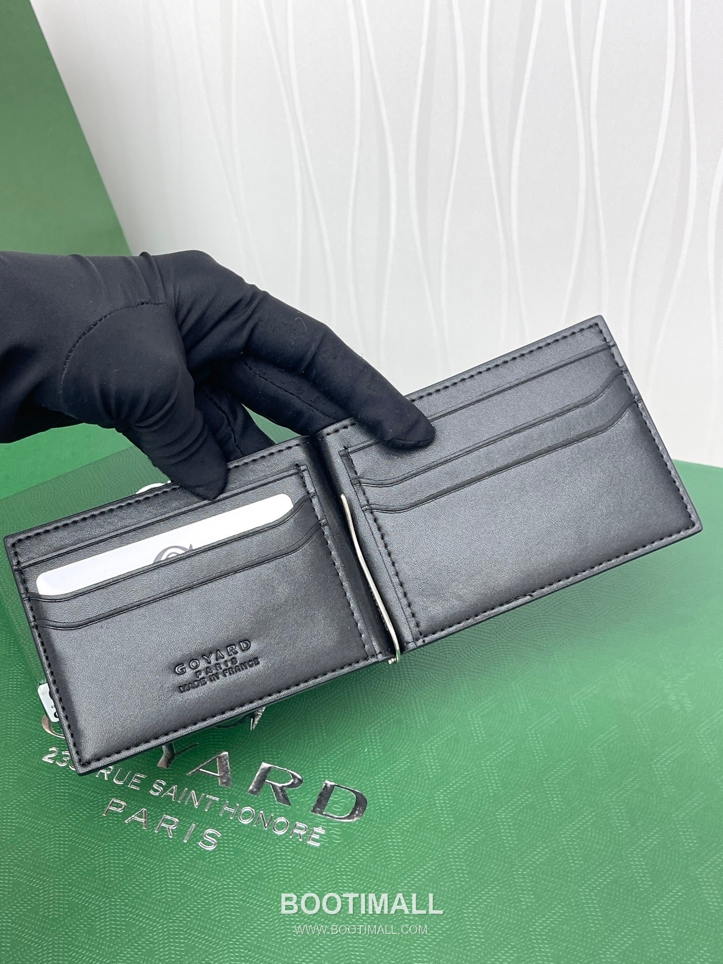 Goyard Saint-Thomas Goyardine Canvas Leather Bi-Fold Wallet with Money Clip 고야드 생토마 고야르딘 캔버스 레더 바이폴드 머니클립 지갑 G511 11cm 6