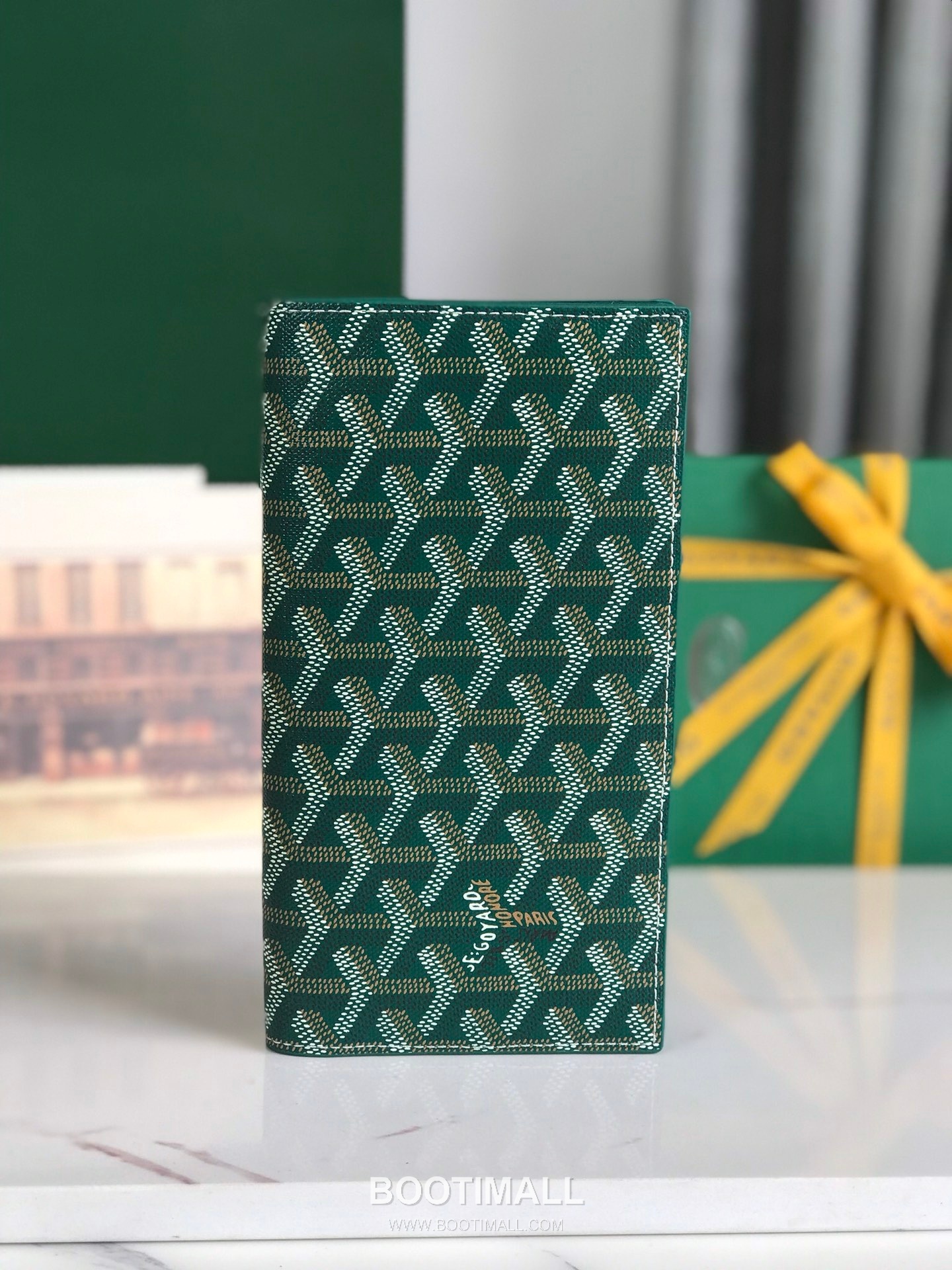 Goyard Richelieu Goyardine Canvas Calfskin Leather Bi-Fold Long Wallet with Snap Closure 고야드 리슐리외 고야르딘 캔버스 카프스킨 레더 바이폴드 롱월렛 스냅클로저 628 19cm 2