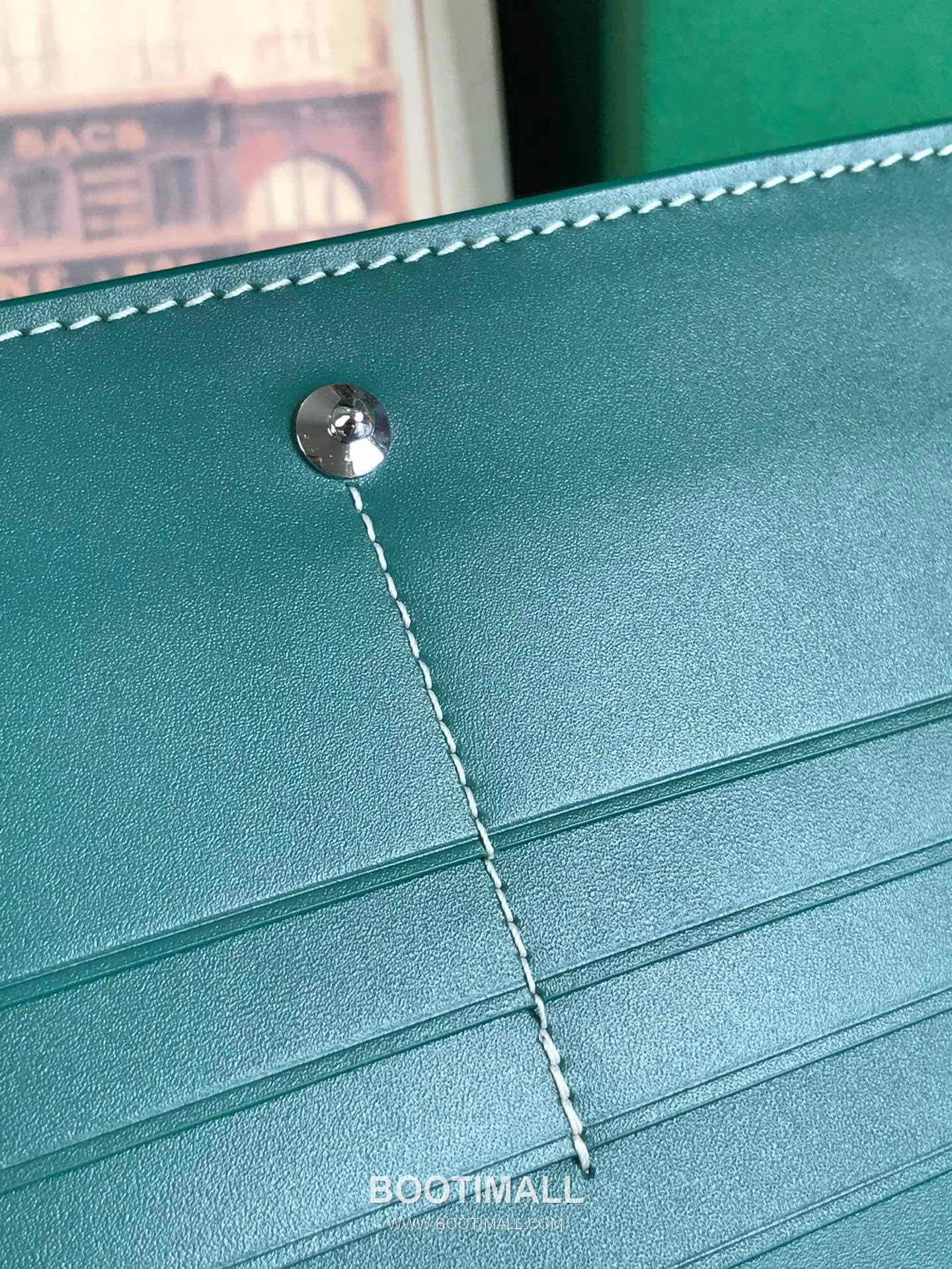 Goyard Richelieu Goyardine Canvas Calfskin Leather Bi-Fold Long Wallet with Snap Closure 고야드 리슐리외 고야르딘 캔버스 카프스킨 레더 바이폴드 롱월렛 스냅클로저 628 19cm 5