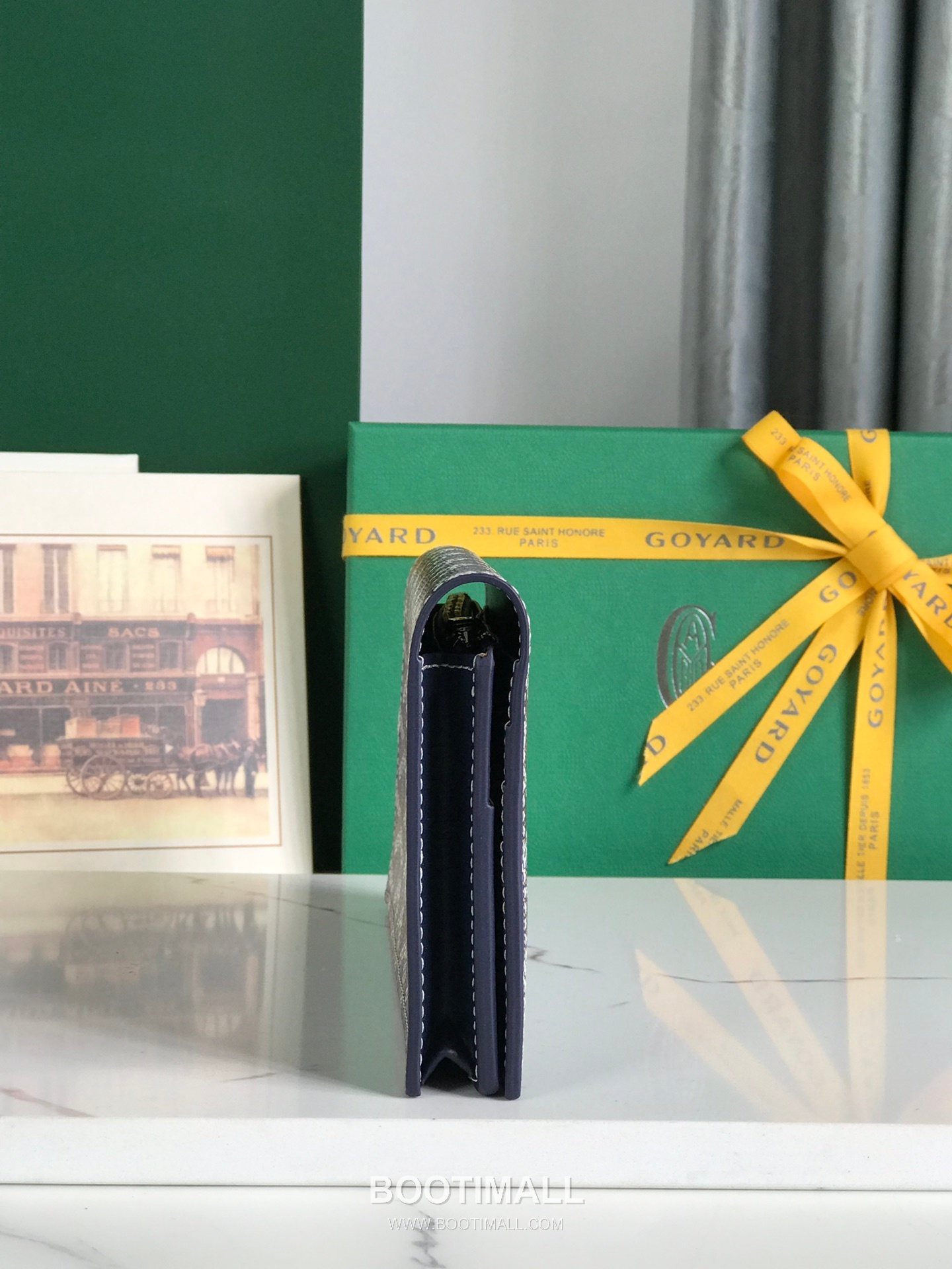 Goyard Richelieu Goyardine Canvas Calfskin Leather Bi-Fold Long Wallet with Snap Closure 고야드 리슐리외 고야르딘 캔버스 카프스킨 레더 바이폴드 롱월렛 스냅클로저 628 19cm 4