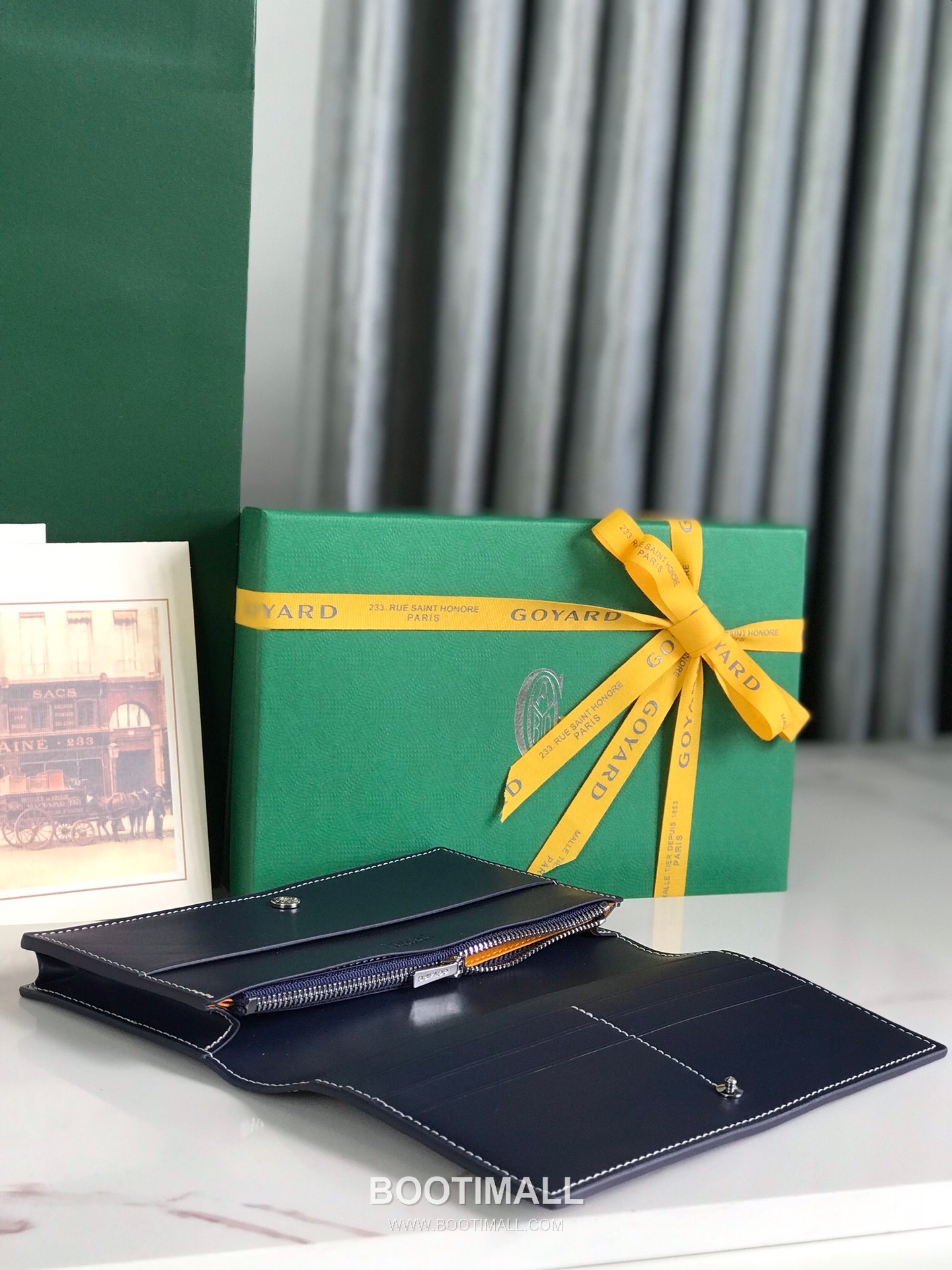 Goyard Richelieu Goyardine Canvas Calfskin Leather Bi-Fold Long Wallet with Snap Closure 고야드 리슐리외 고야르딘 캔버스 카프스킨 레더 바이폴드 롱월렛 스냅클로저 628 19cm 8