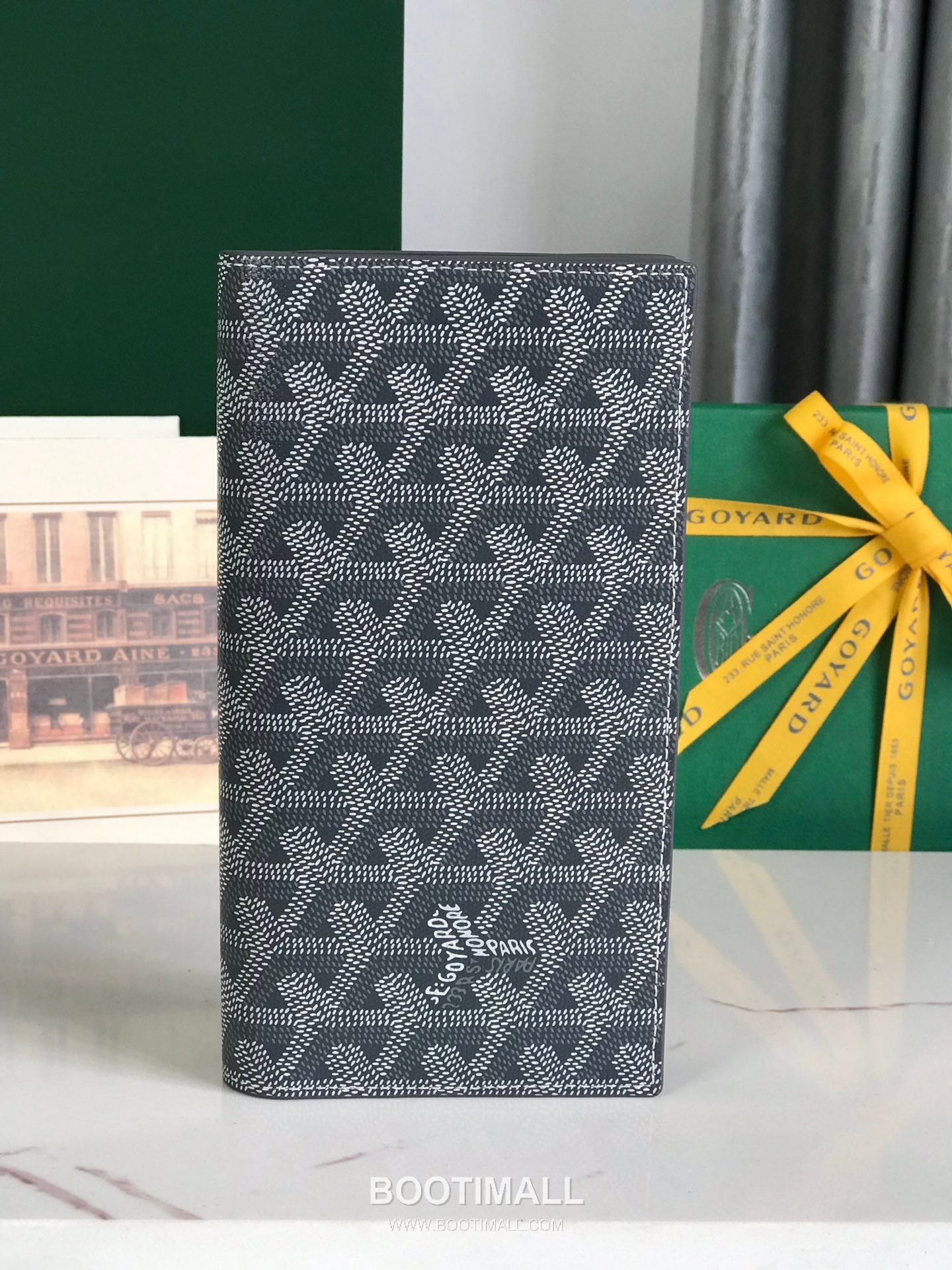 Goyard Richelieu Goyardine Canvas Calfskin Leather Bi-Fold Long Wallet with Snap Closure 고야드 리슐리외 고야르딘 캔버스 카프스킨 레더 바이폴드 롱월렛 스냅클로저 628 19cm 2