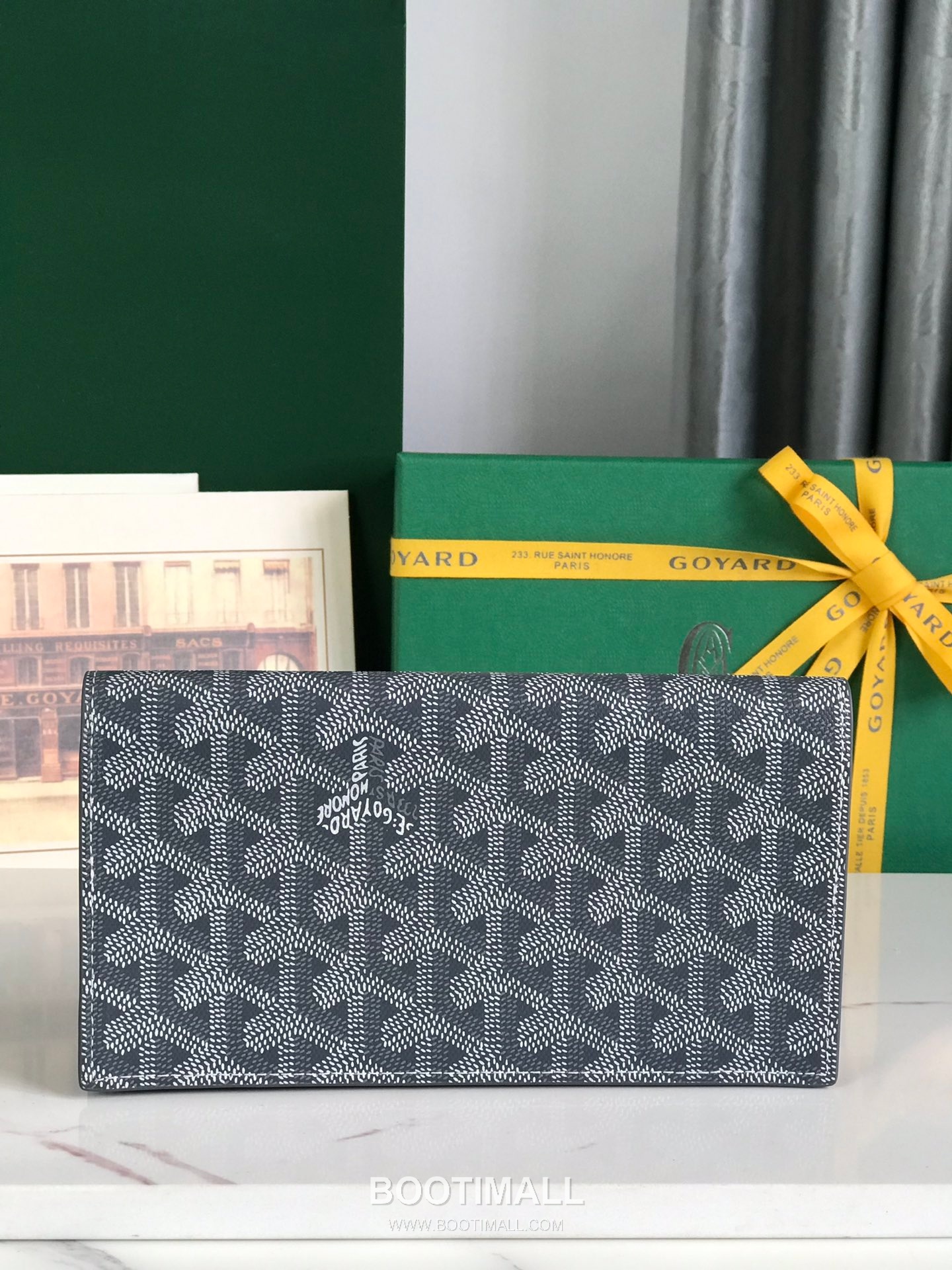 Goyard Richelieu Goyardine Canvas Calfskin Leather Bi-Fold Long Wallet with Snap Closure 고야드 리슐리외 고야르딘 캔버스 카프스킨 레더 바이폴드 롱월렛 스냅클로저 628 19cm 3