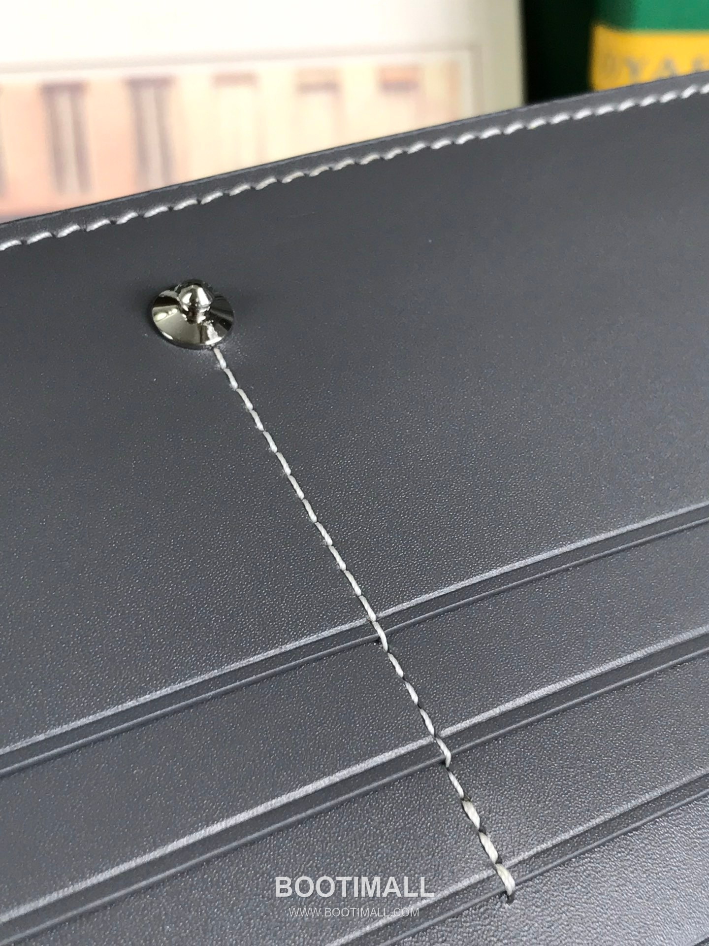 Goyard Richelieu Goyardine Canvas Calfskin Leather Bi-Fold Long Wallet with Snap Closure 고야드 리슐리외 고야르딘 캔버스 카프스킨 레더 바이폴드 롱월렛 스냅클로저 628 19cm 5