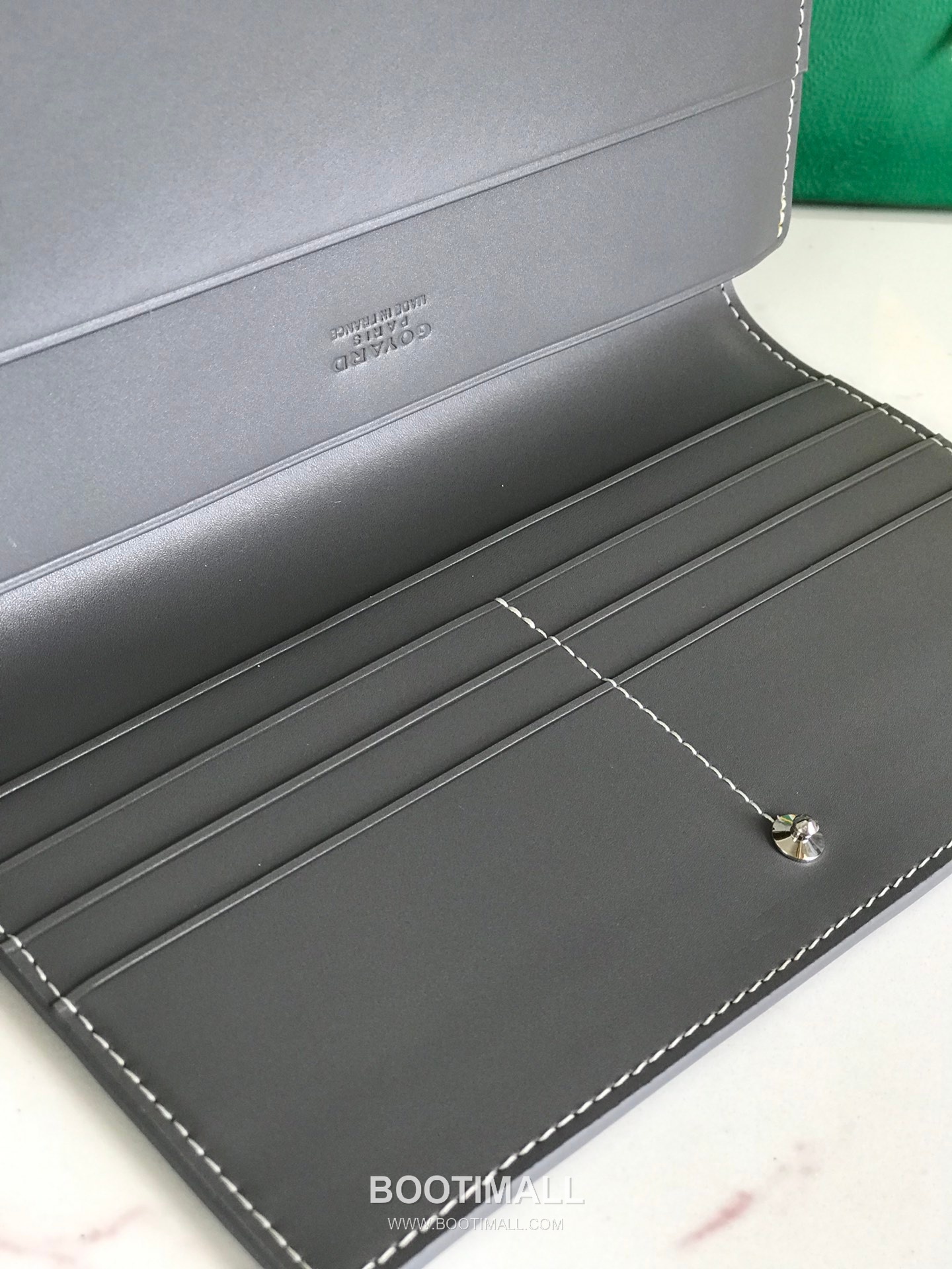 Goyard Richelieu Goyardine Canvas Calfskin Leather Bi-Fold Long Wallet with Snap Closure 고야드 리슐리외 고야르딘 캔버스 카프스킨 레더 바이폴드 롱월렛 스냅클로저 628 19cm 6