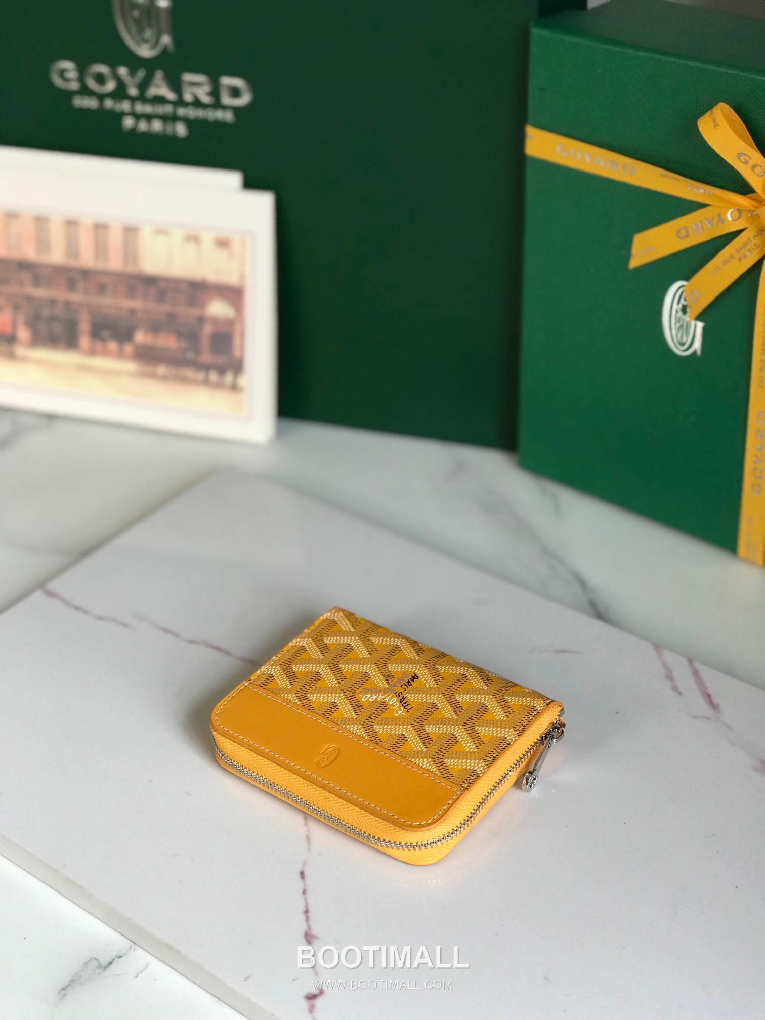 Goyard Matignon Mini Goyardine Canvas Zip Coin Wallet with Card Slots 고야드 마티뇽 미니 고야르딘 캔버스 집 코인 지갑 카드슬롯 020605 11.5cm 4