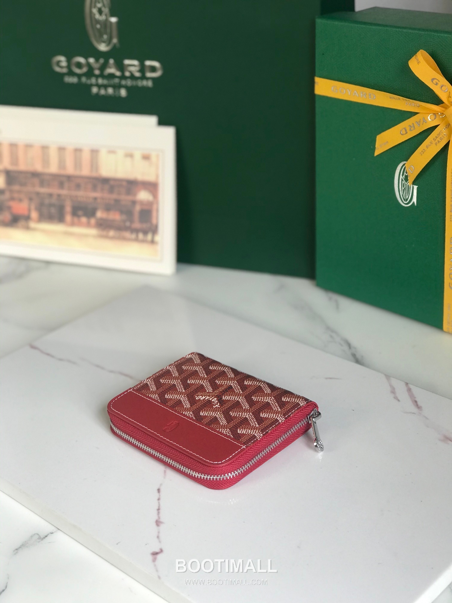 Goyard Matignon Mini Goyardine Canvas Zip Coin Wallet with Card Slots 고야드 마티뇽 미니 고야르딘 캔버스 집 코인 지갑 카드슬롯 020605 11.5cm 3