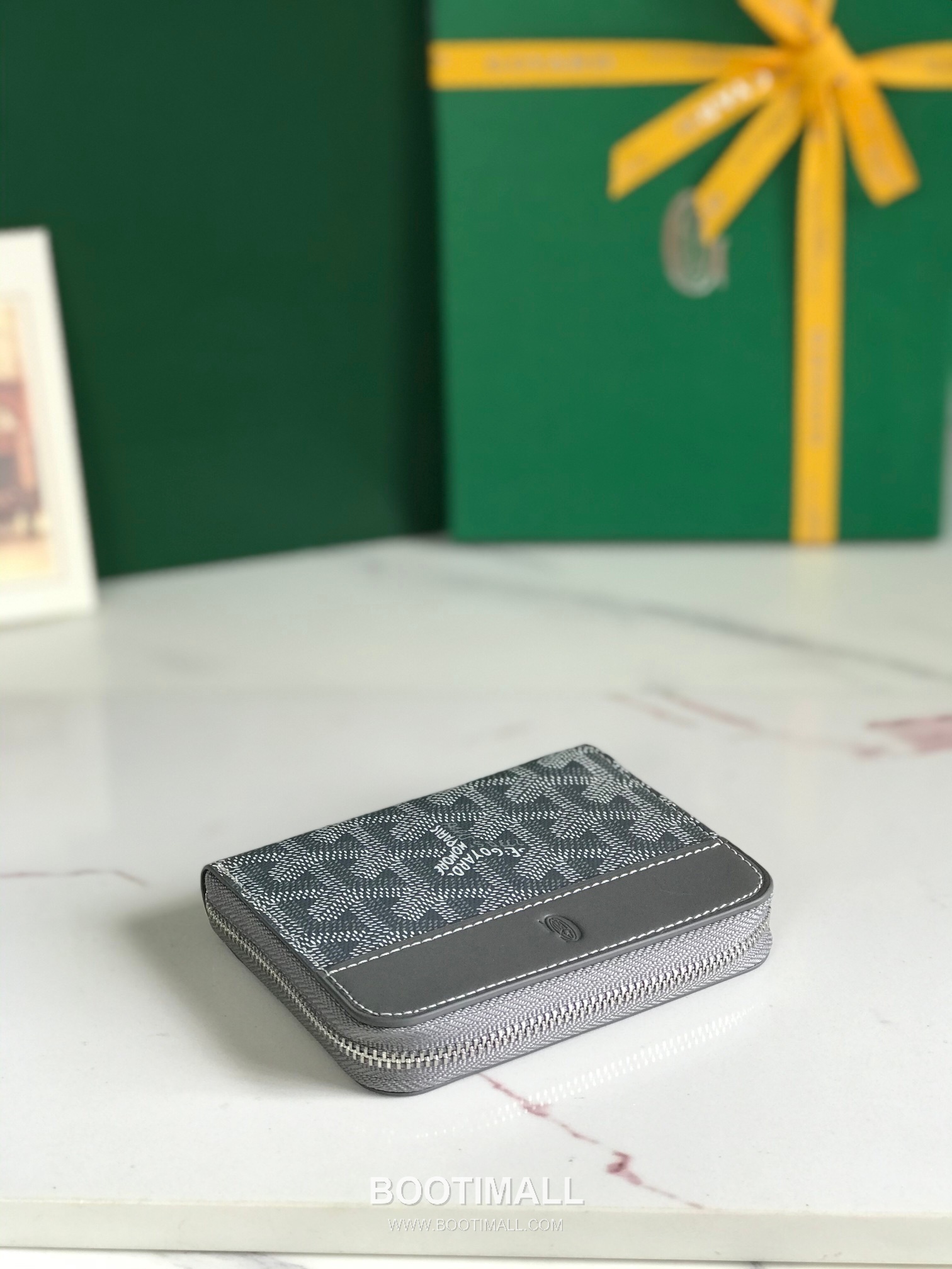 Goyard Matignon Mini Goyardine Canvas Zip Coin Wallet with Card Slots 고야드 마티뇽 미니 고야르딘 캔버스 집 코인 지갑 카드슬롯 020605 11.5cm 4